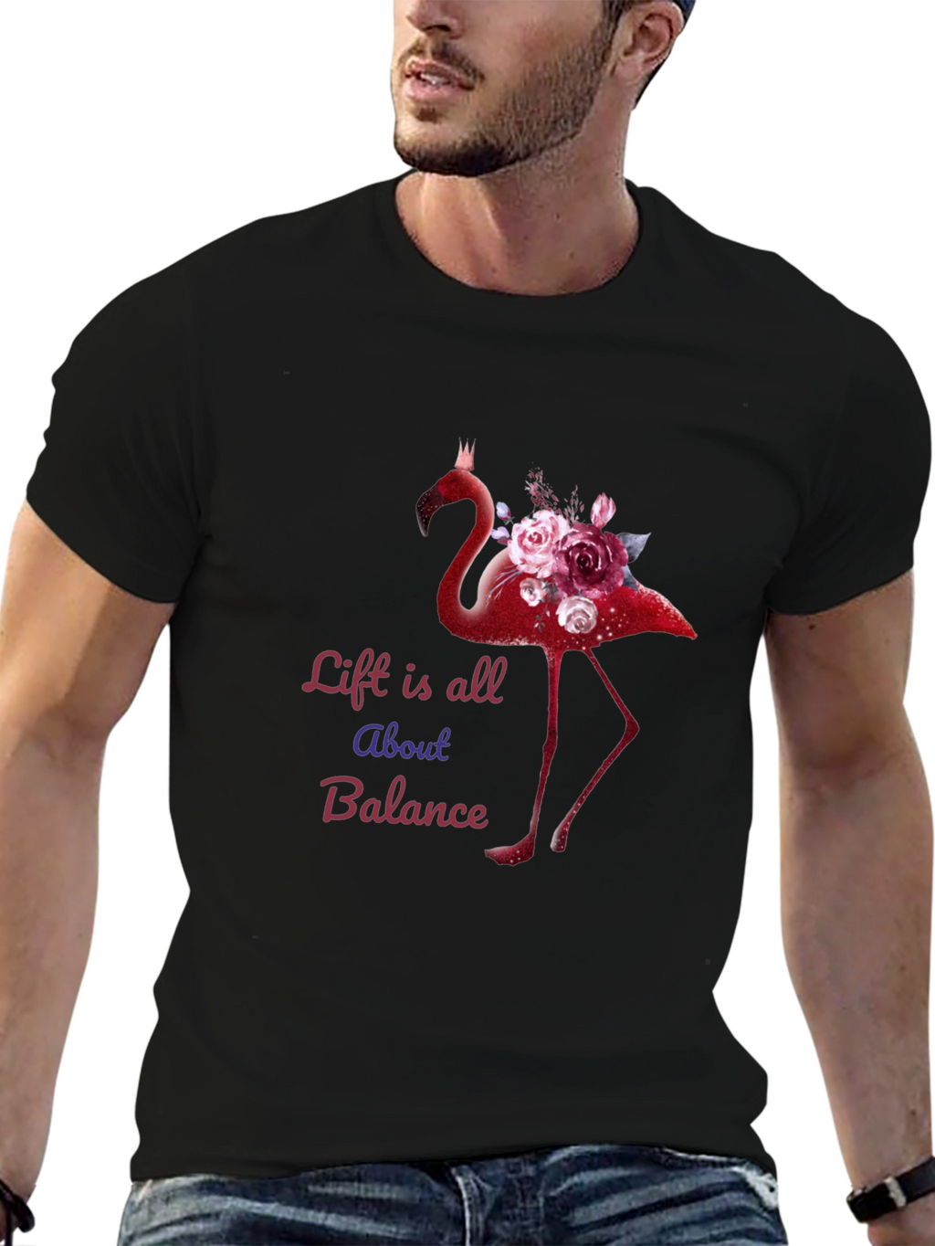 Life is All About Balance Flamingo T-Shirt