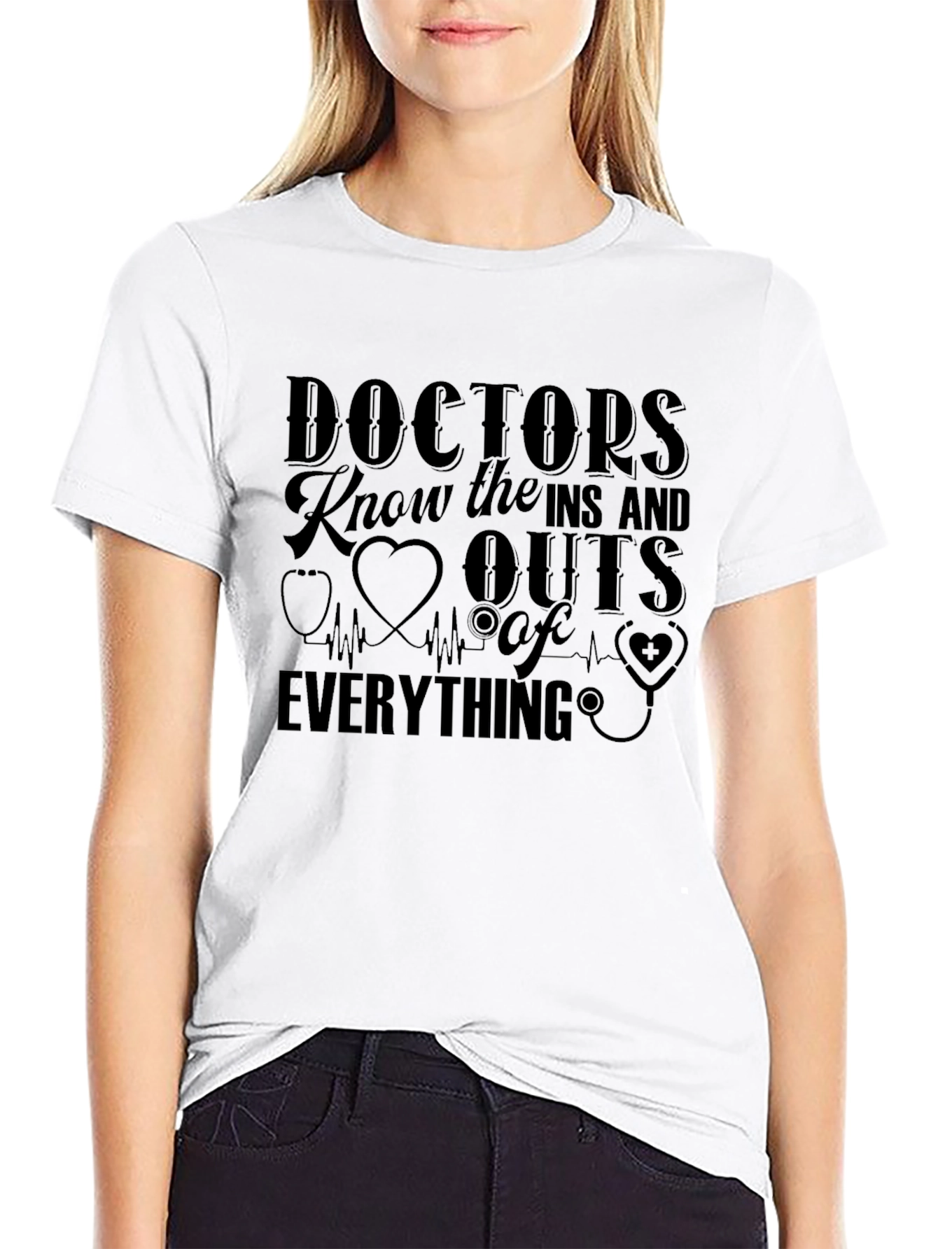 Doctors Know Everything Black T-Shirt