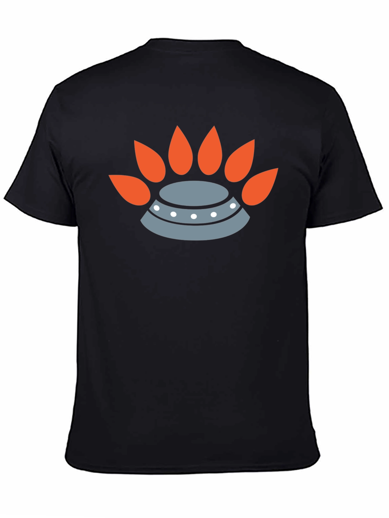 Modern Graphic Tee - UFO & Flame Design