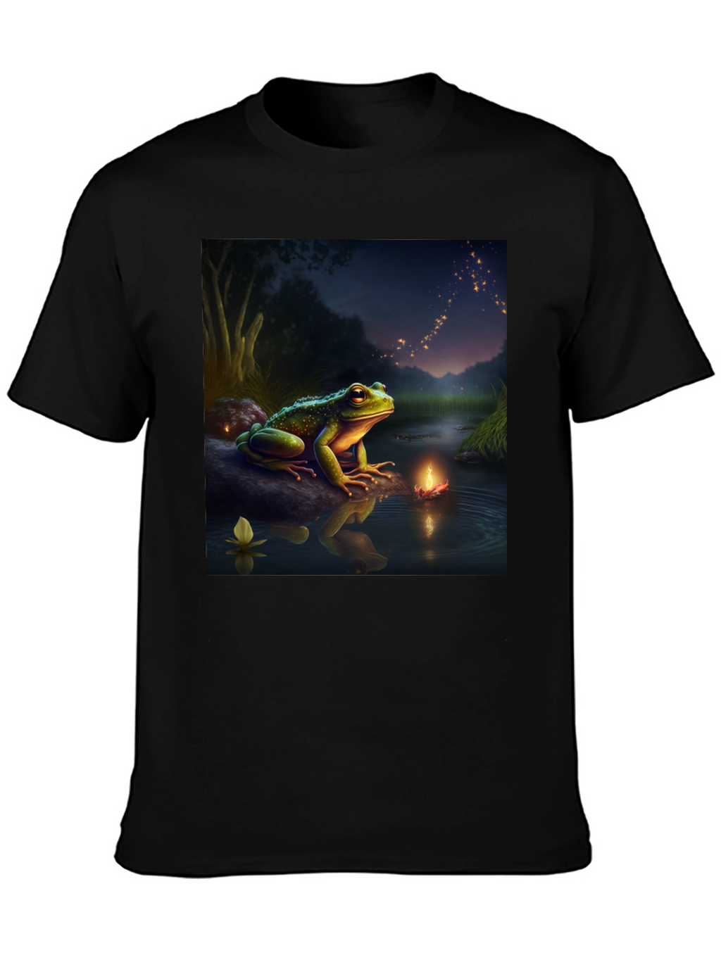 Frog & Firefly T-Shirt - Fantasy Design