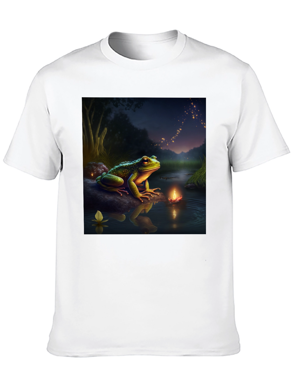 Frog & Firefly T-Shirt - Fantasy Design