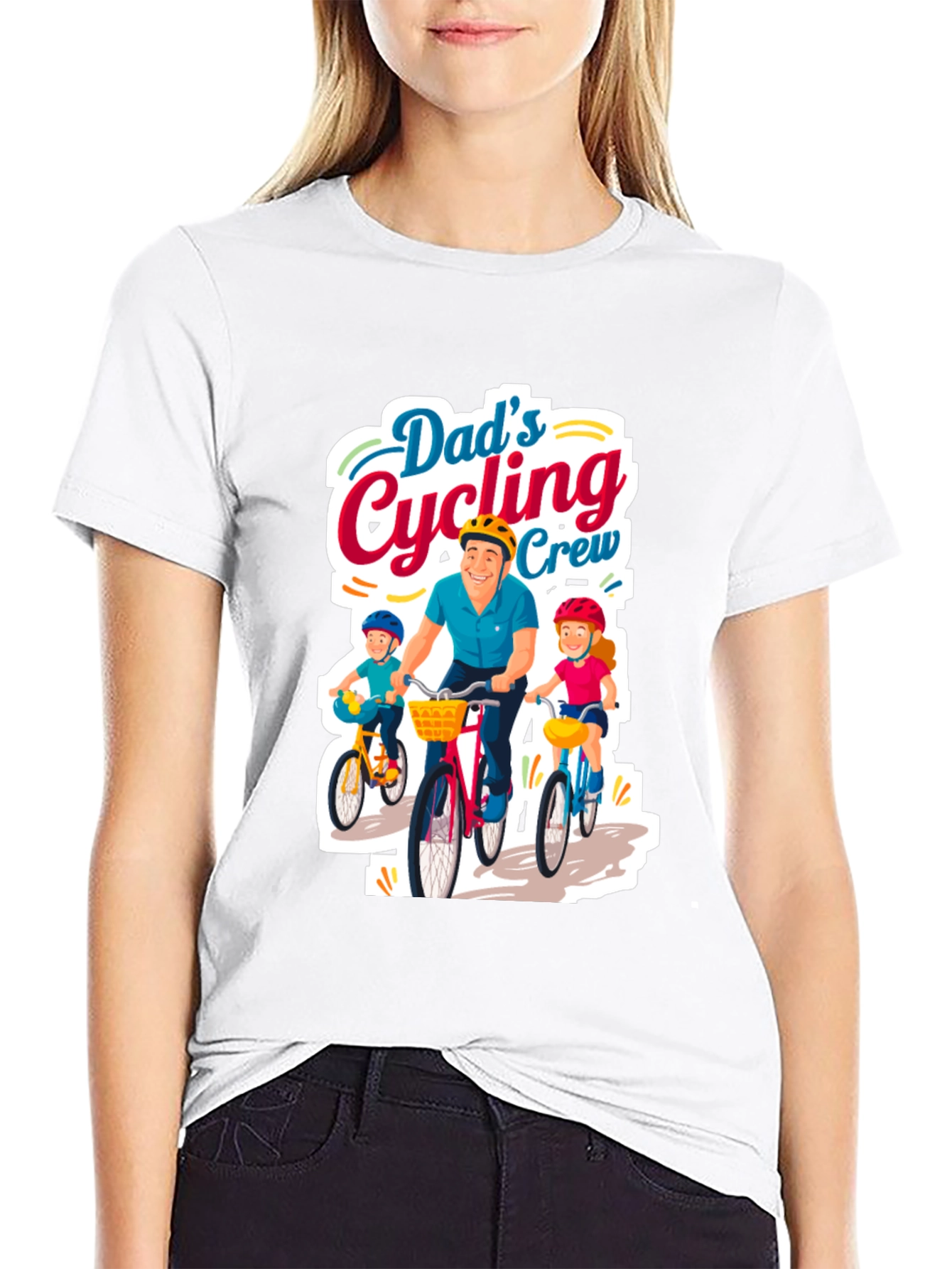 Dads Cycling Crew Graphic T-Shirt