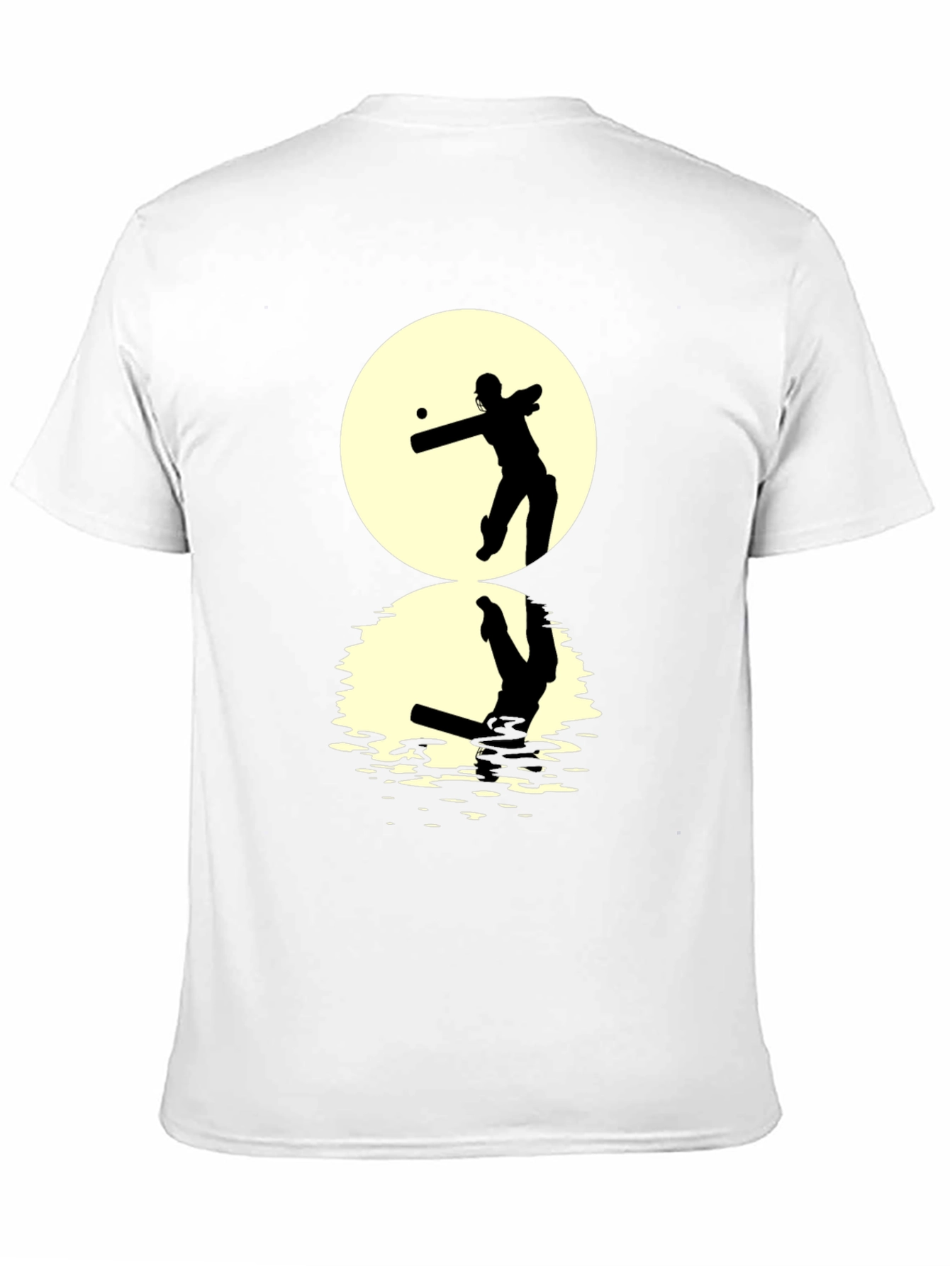 Cricket Silhouette T-Shirt - Black Graphic Tee