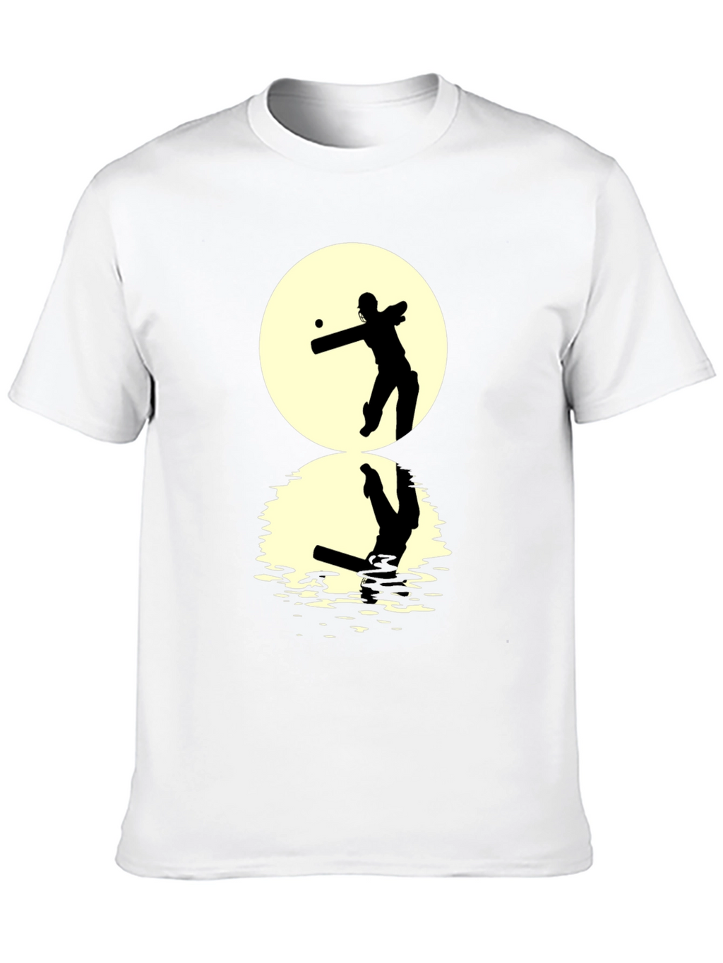 Cricket Silhouette T-Shirt - Black Graphic Tee
