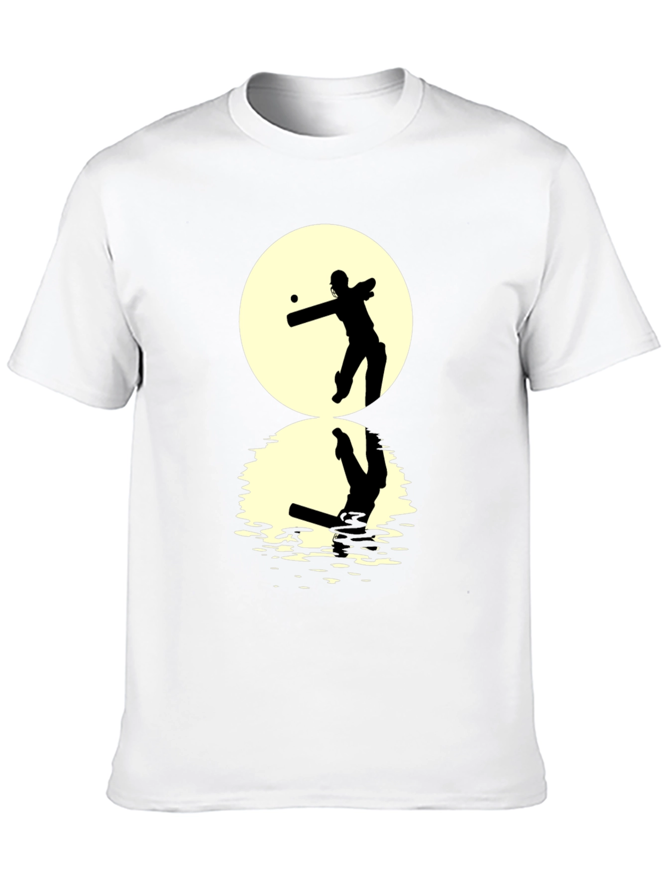 Cricket Silhouette T-Shirt - Black Graphic Tee
