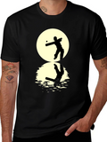 Cricket Silhouette T-Shirt - Black Graphic Tee
