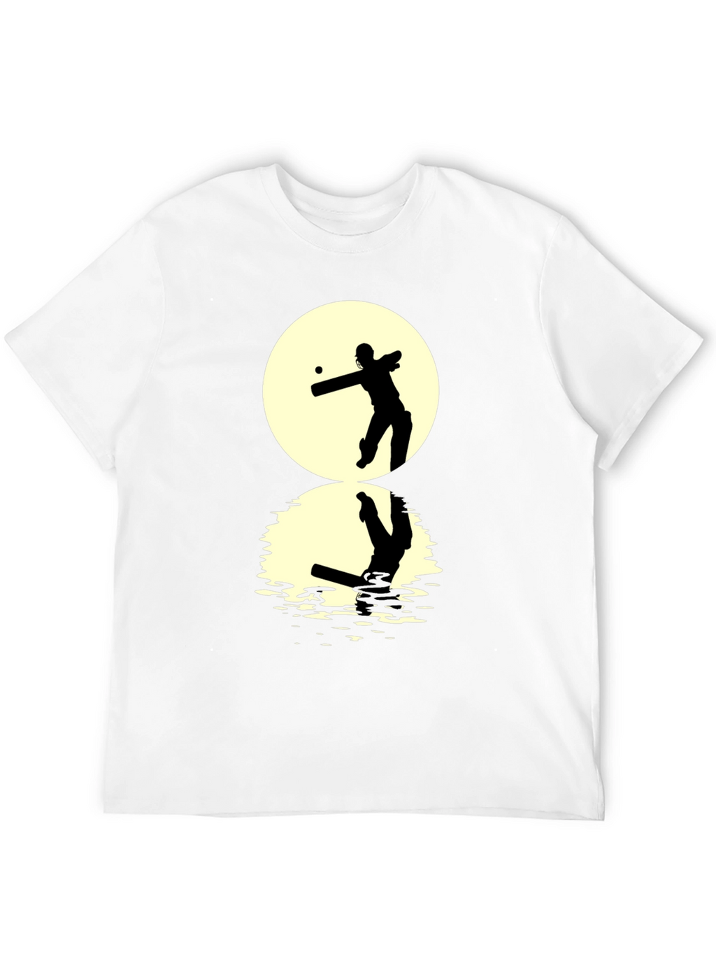Cricket Silhouette T-Shirt - Black Graphic Tee