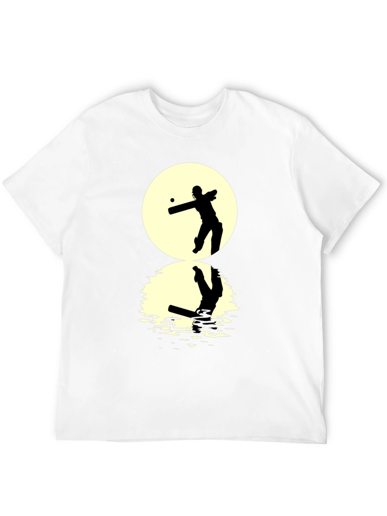 Cricket Silhouette T-Shirt - Black Graphic Tee