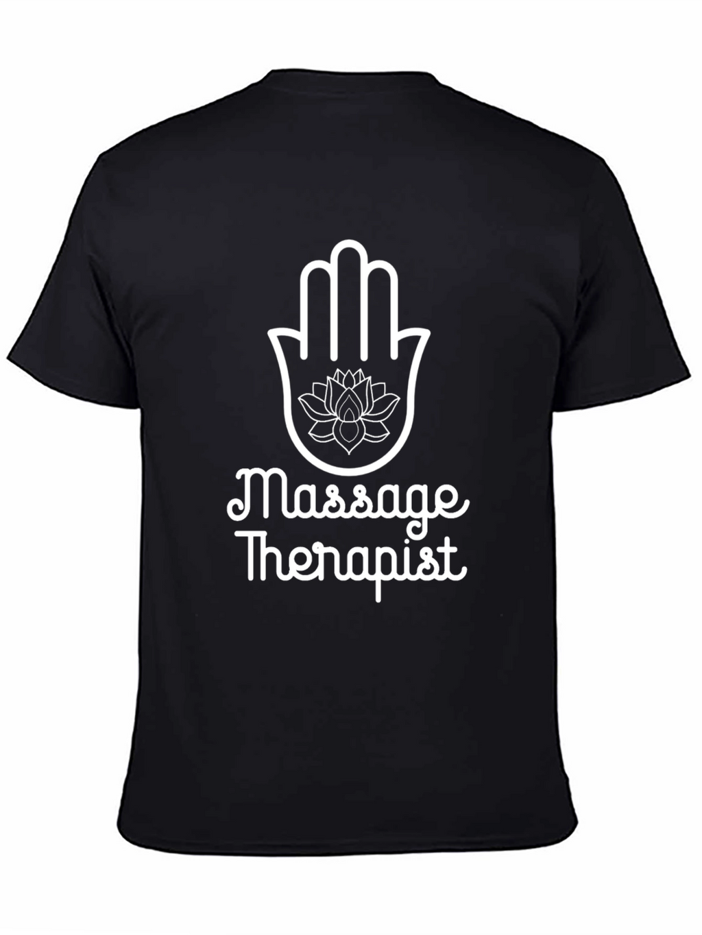 Massage Therapist T-Shirt - Hamsa Lotus Design