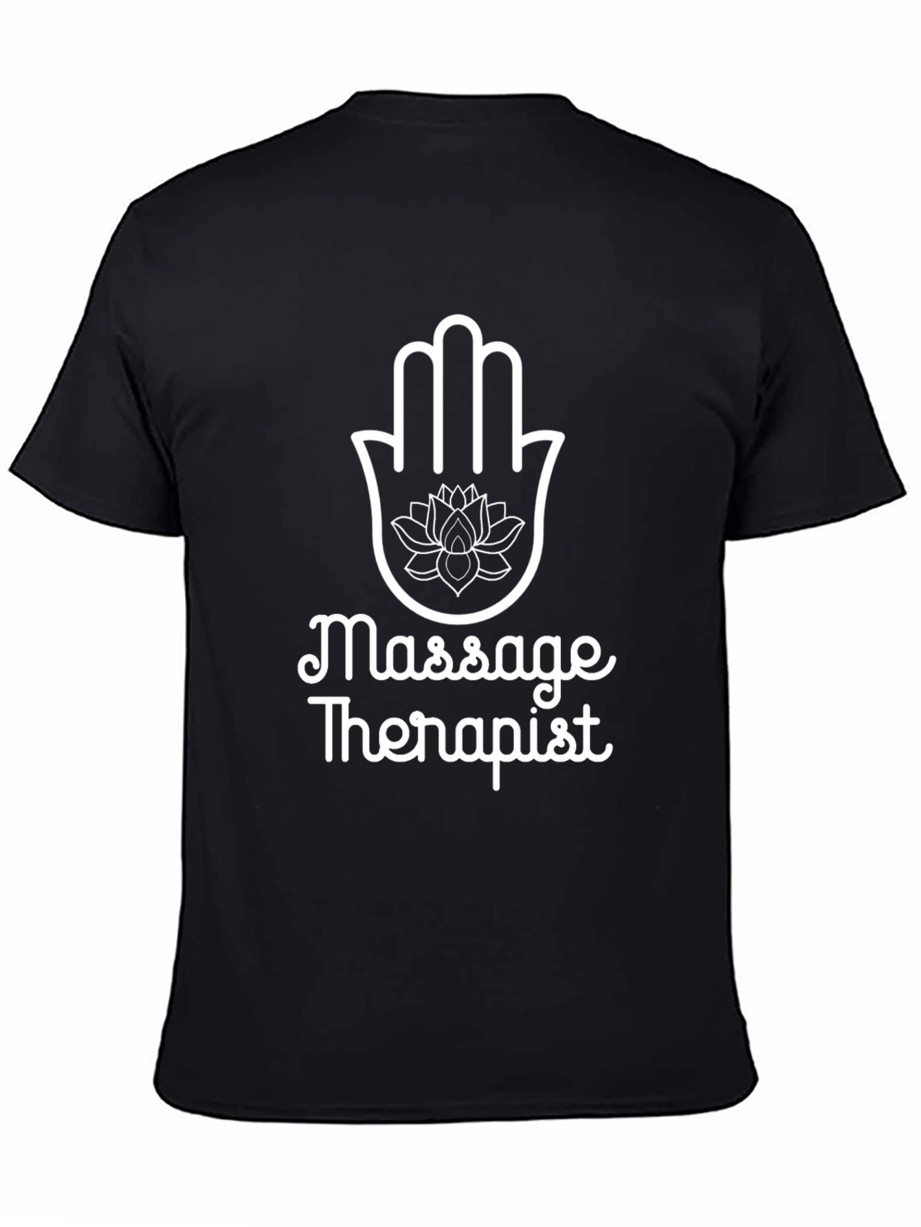 Massage Therapist T-Shirt - Hamsa Lotus Design