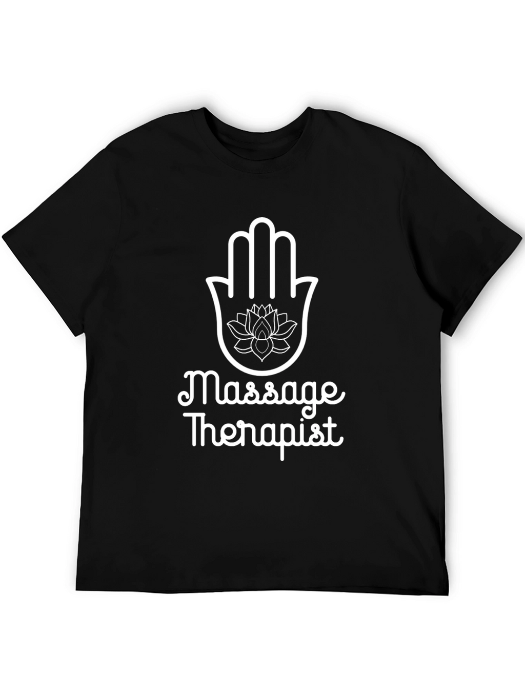 Massage Therapist T-Shirt - Hamsa Lotus Design