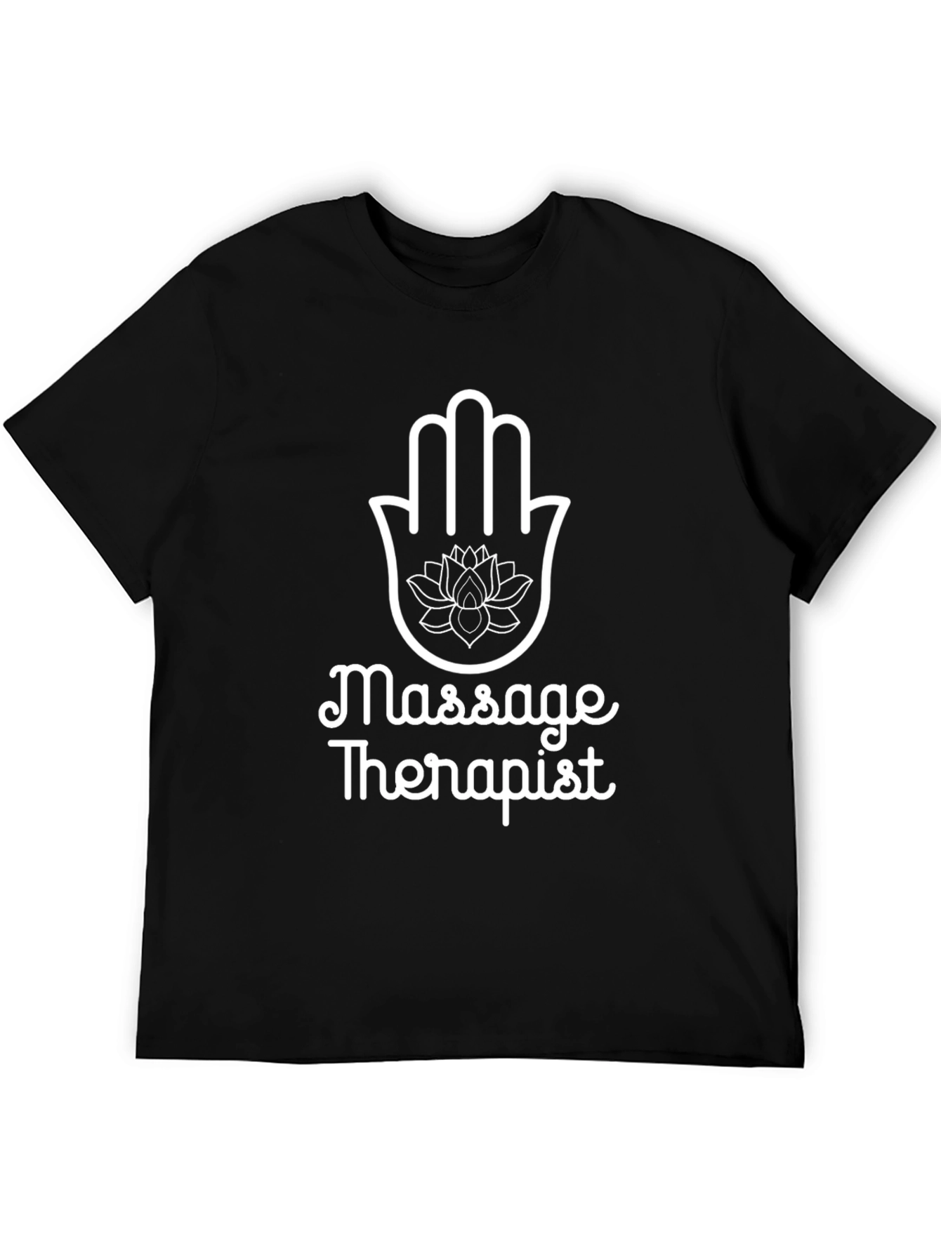 Massage Therapist T-Shirt - Hamsa Lotus Design