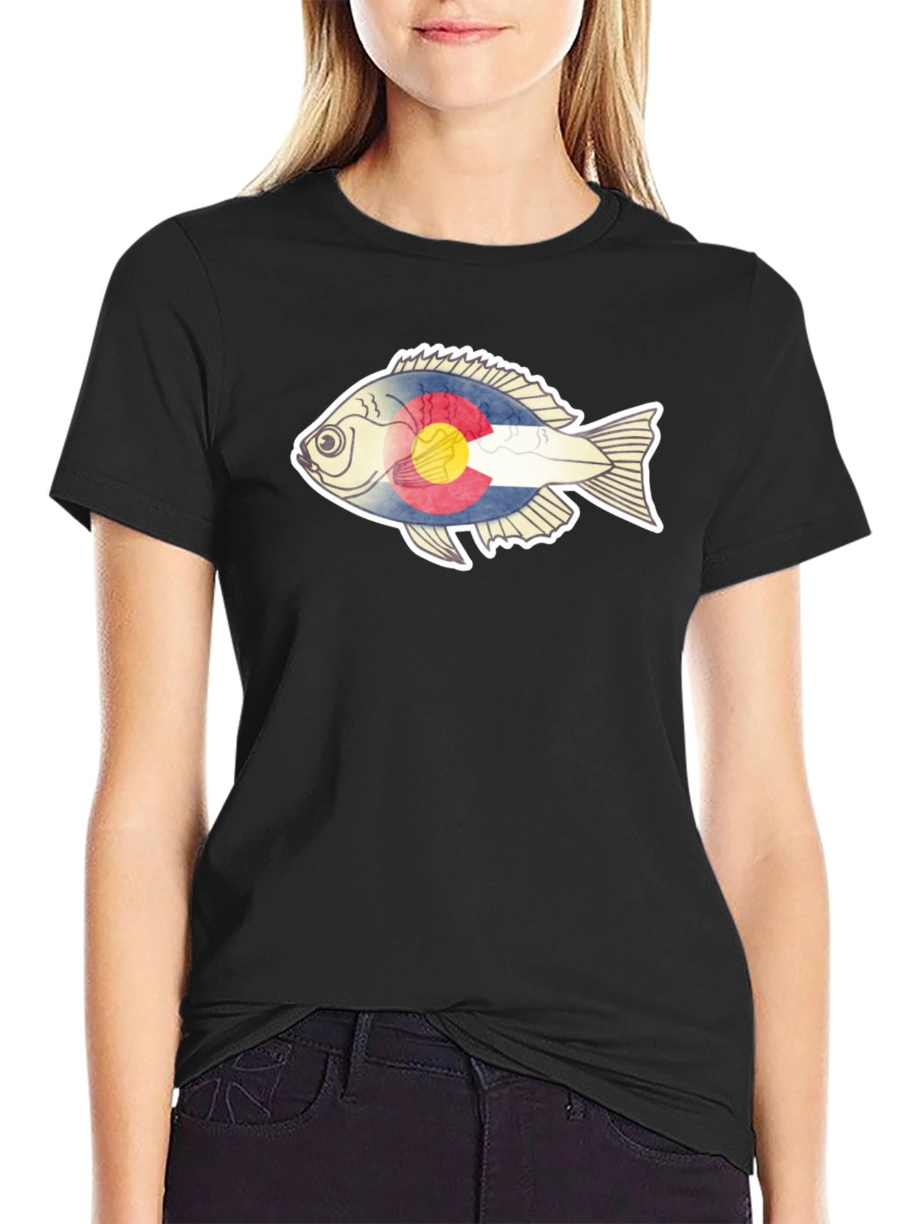 Colorado Flag Fish Graphic T-Shirt