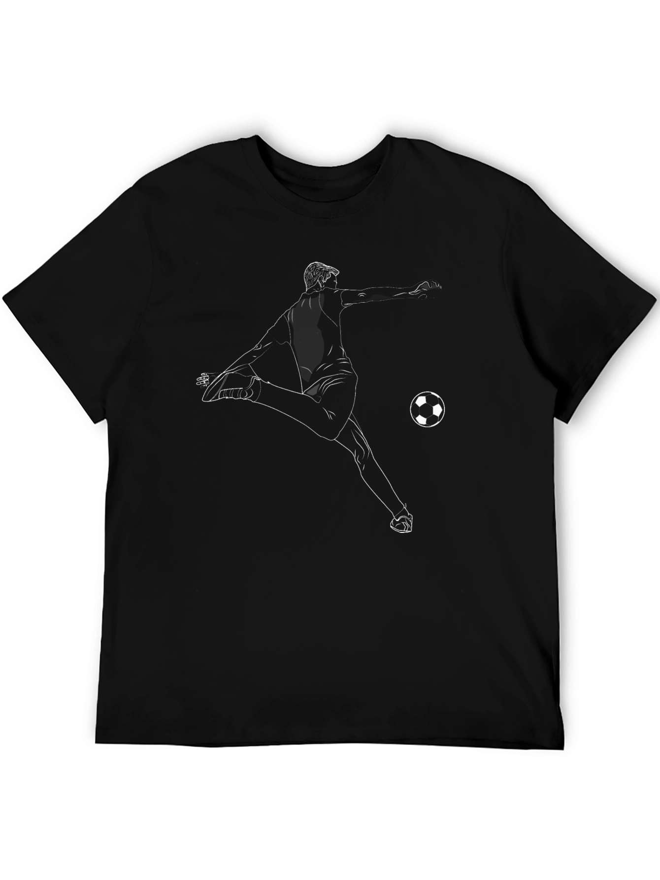 Soccer Kick T-Shirt - Graphic Tee - Black