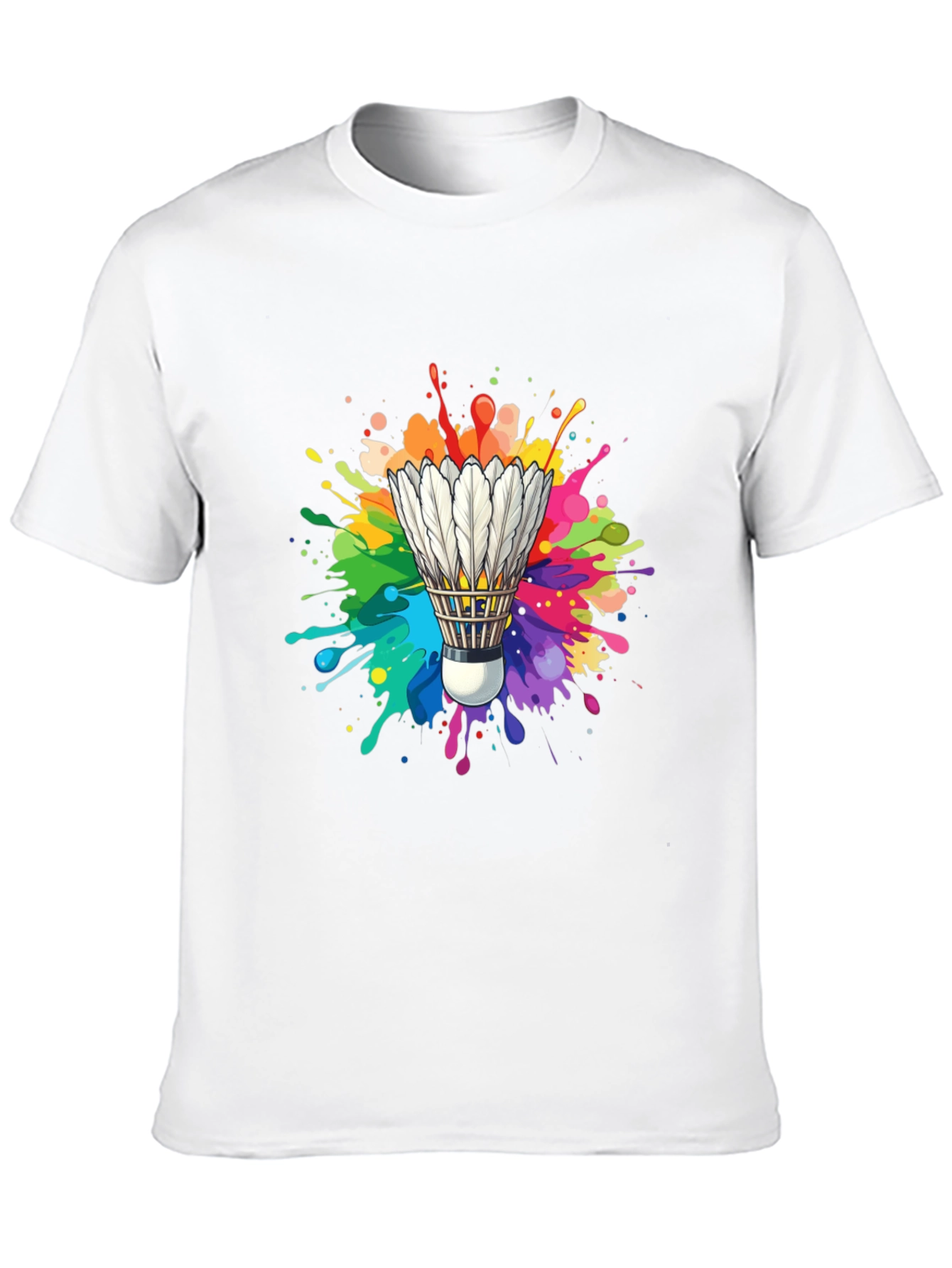 Colorful Shuttlecock Graphic Tee