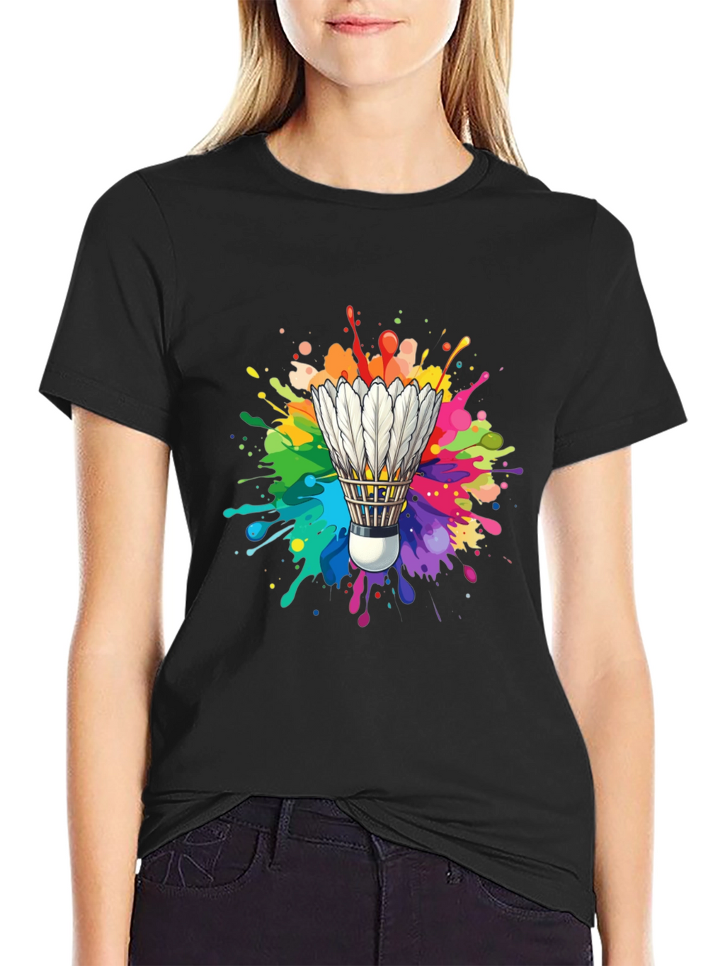 Colorful Shuttlecock Graphic Tee