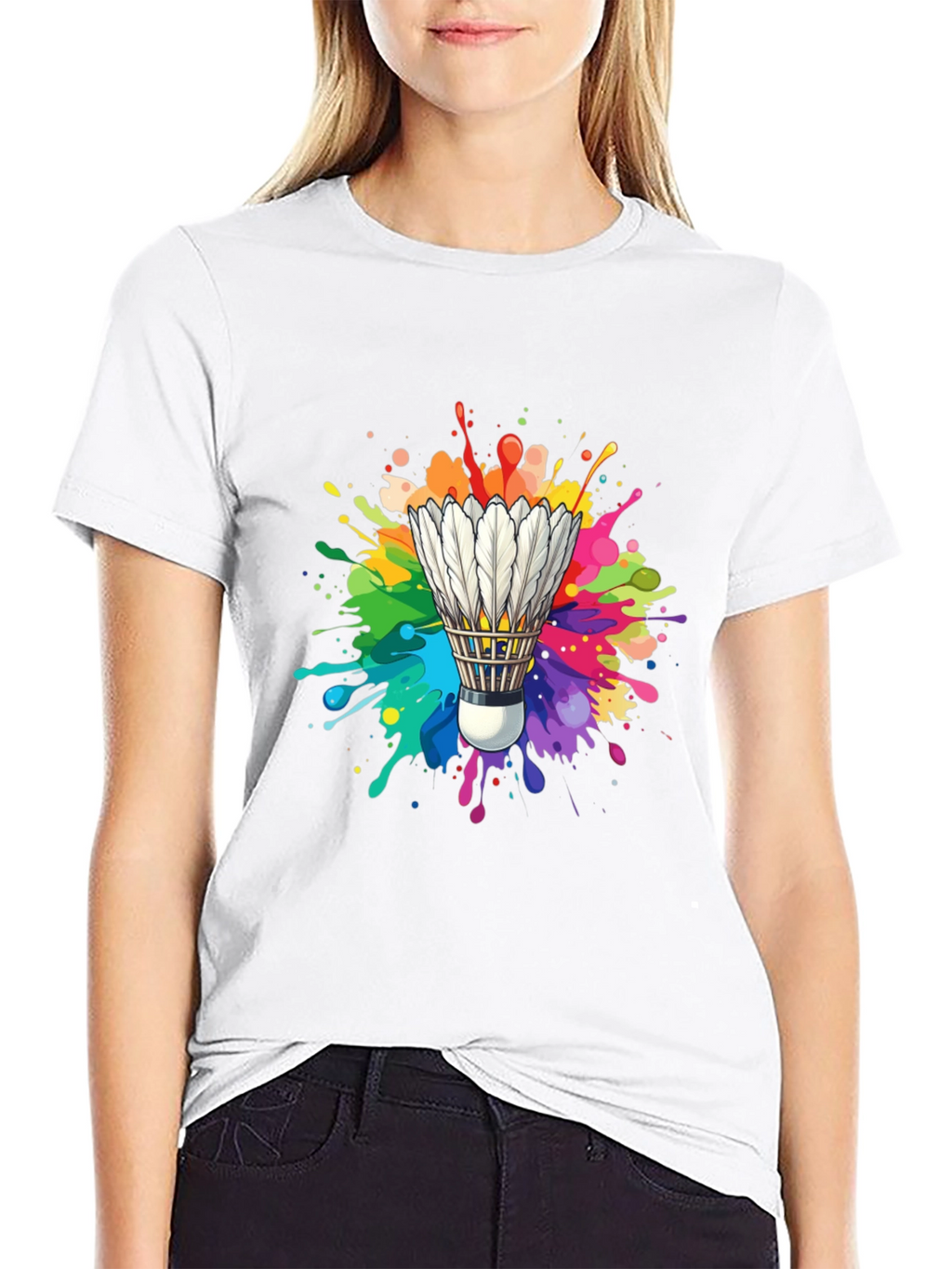 Colorful Shuttlecock Graphic Tee