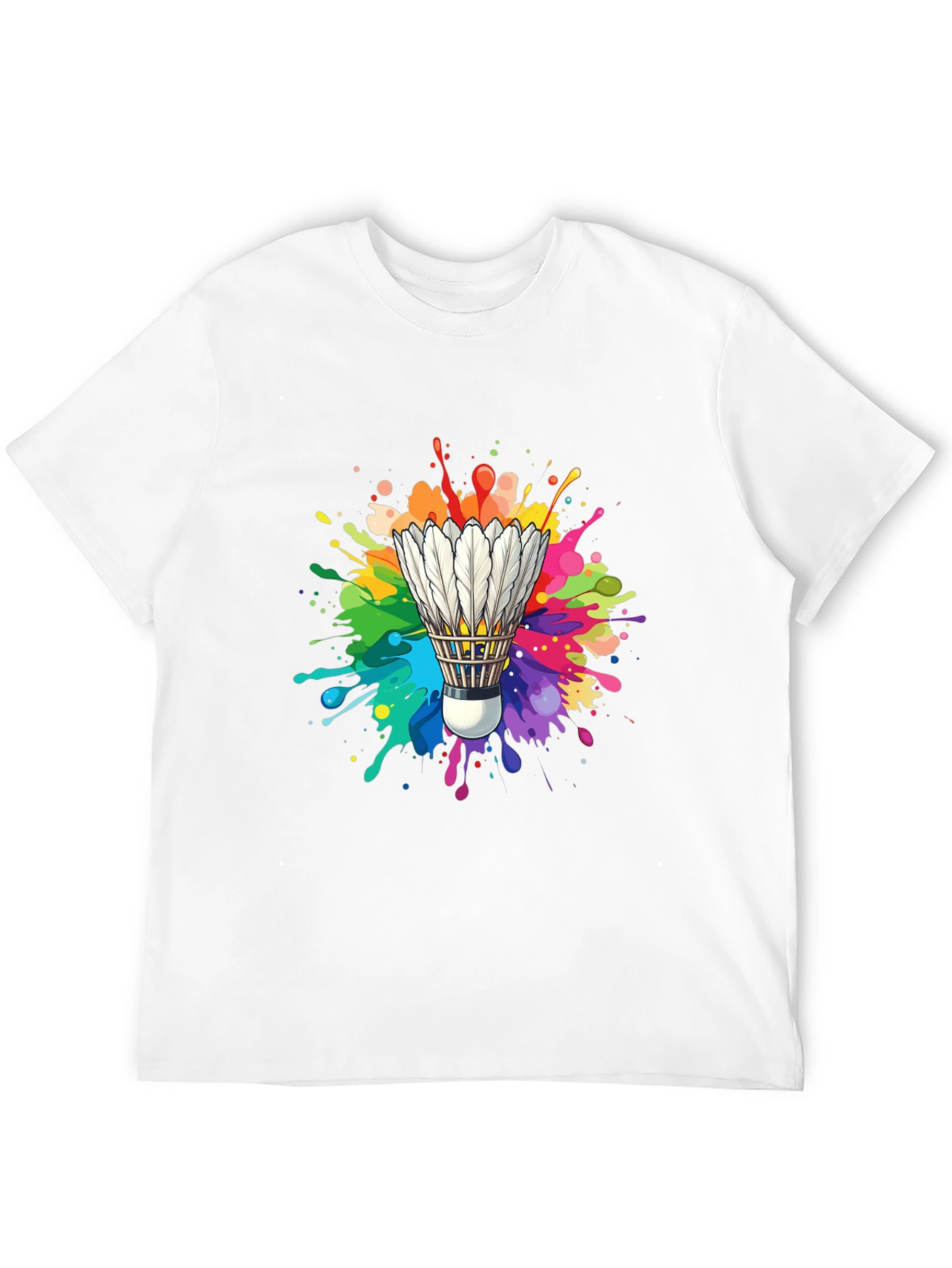 Colorful Shuttlecock Graphic Tee