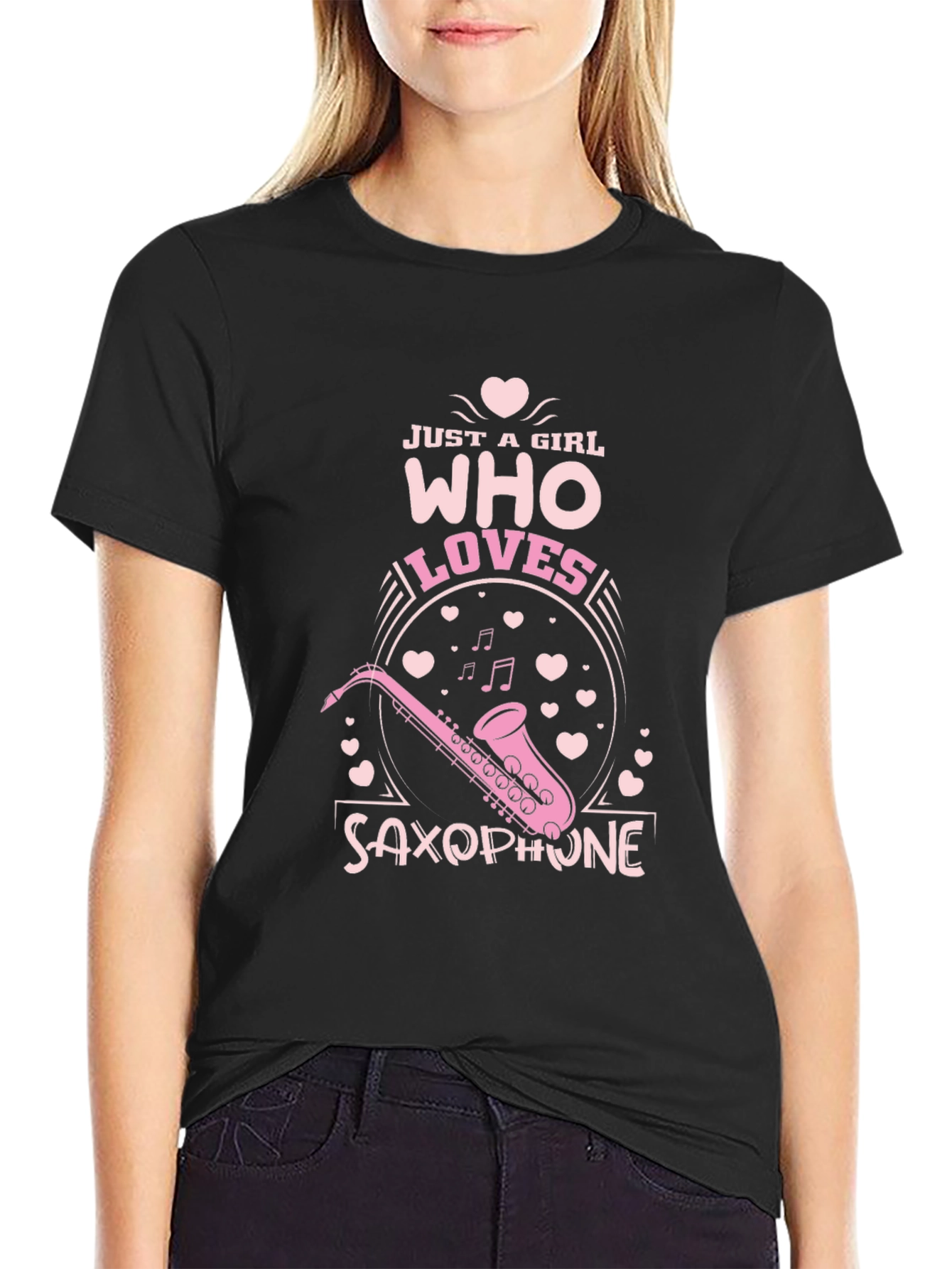Just a Girl Who Loves Saxophone T-Shirt