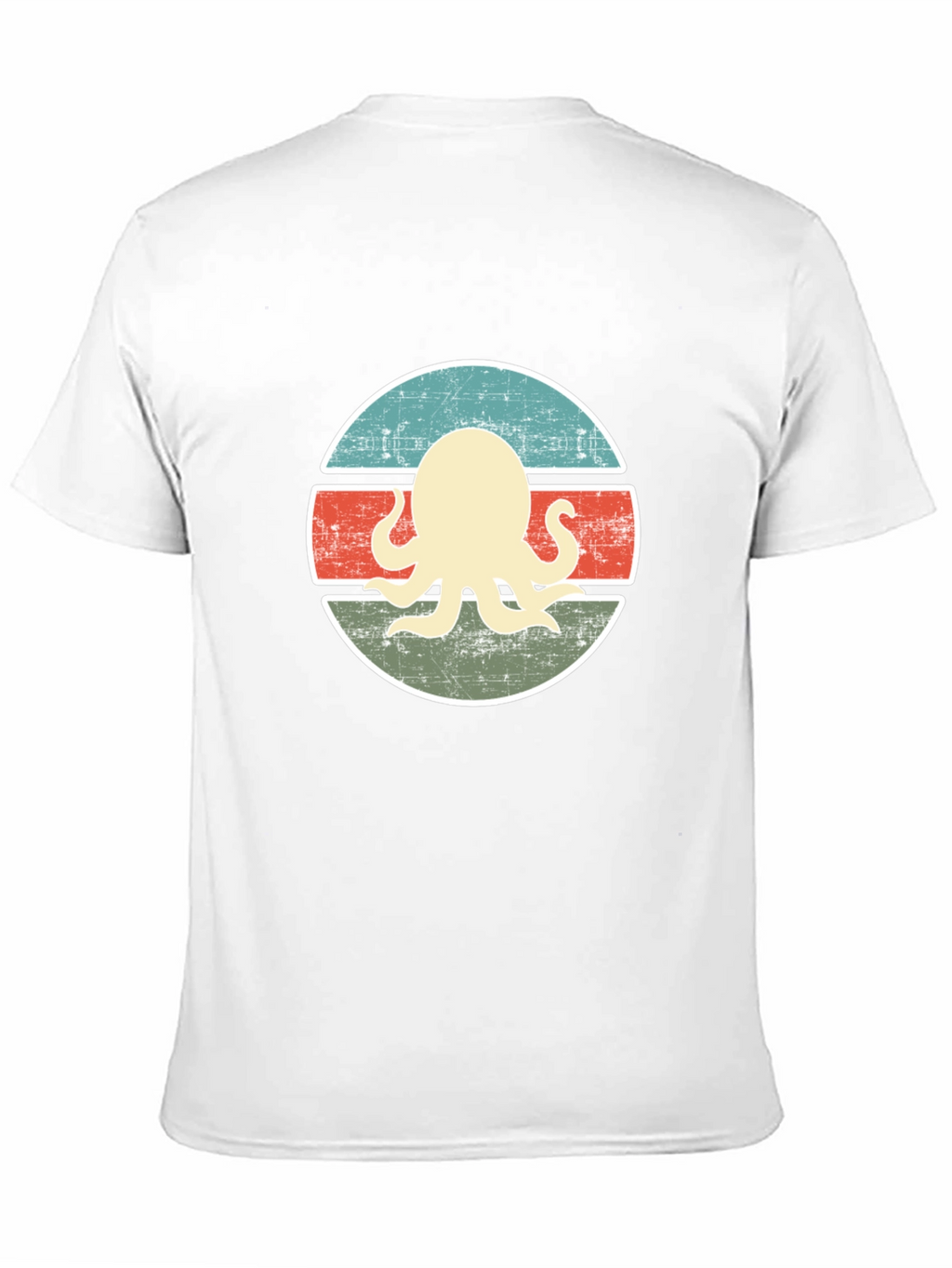 Retro Octopus Graphic Tee - Distressed Design