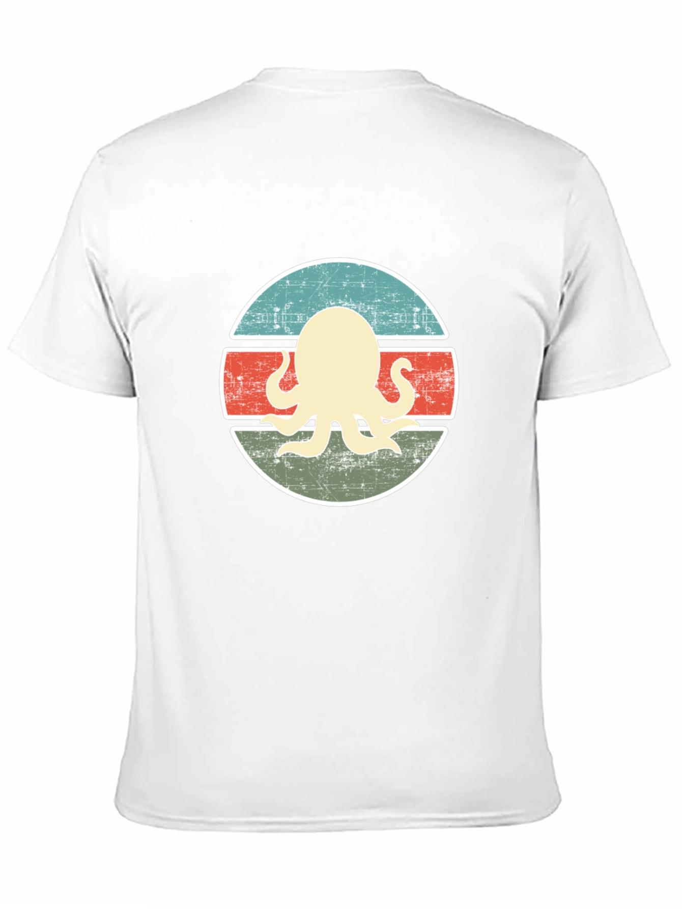 Retro Octopus Graphic Tee - Distressed Design