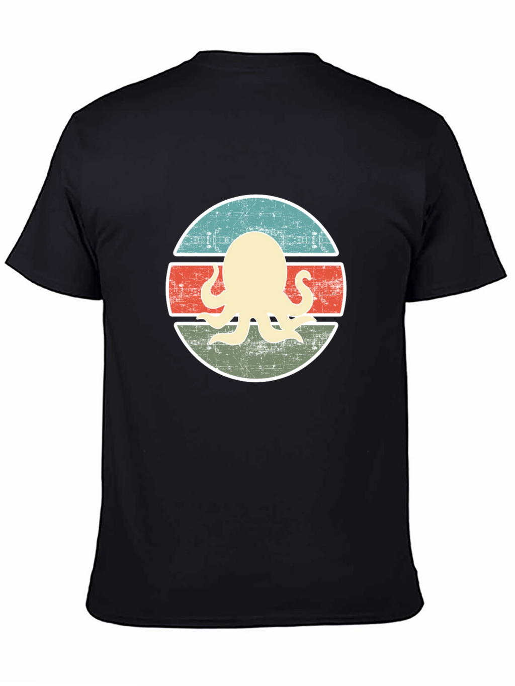 Retro Octopus Graphic Tee - Distressed Design