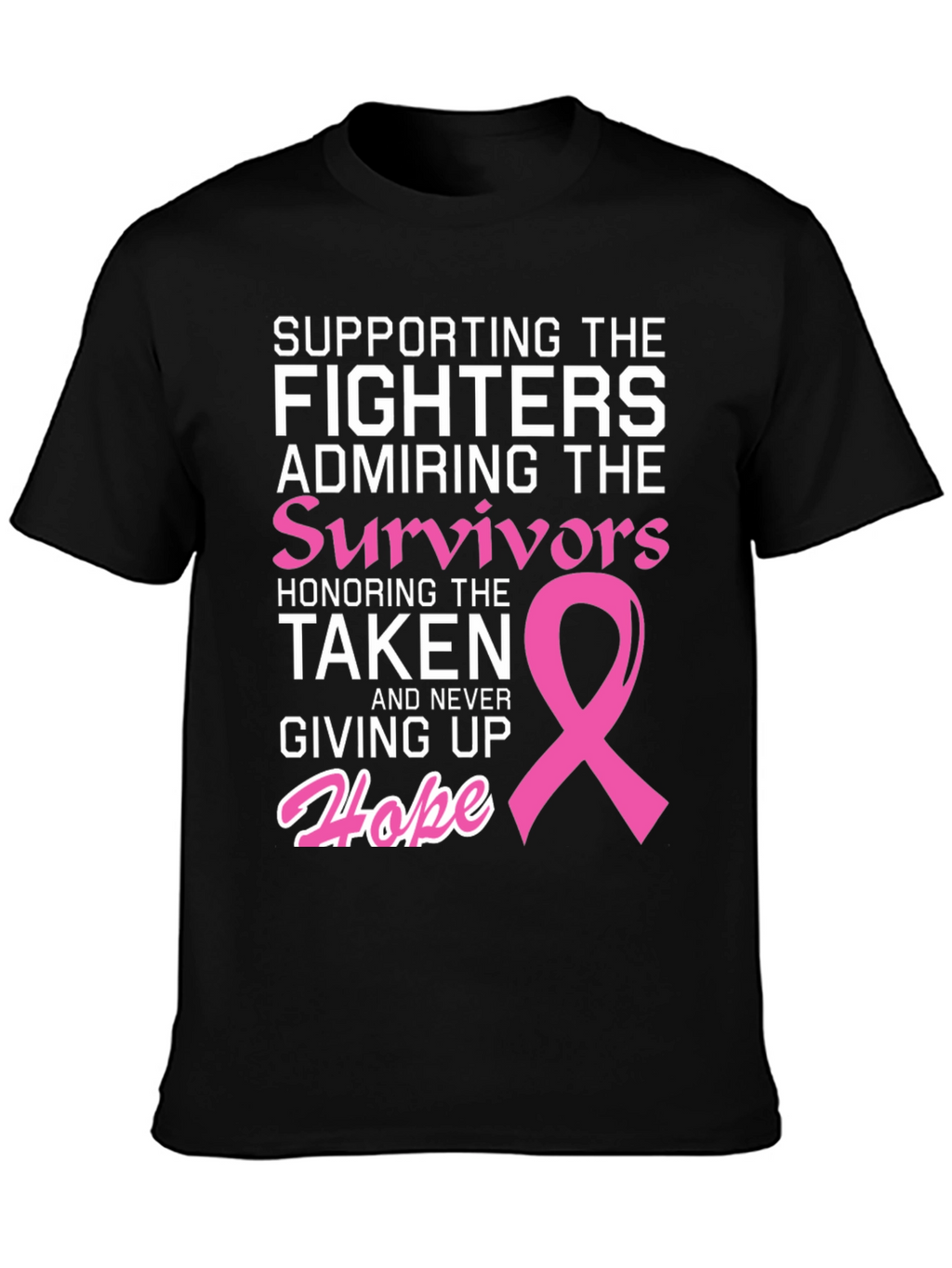 Breast Cancer Awareness T-Shirt: Fighters Survivors Hope