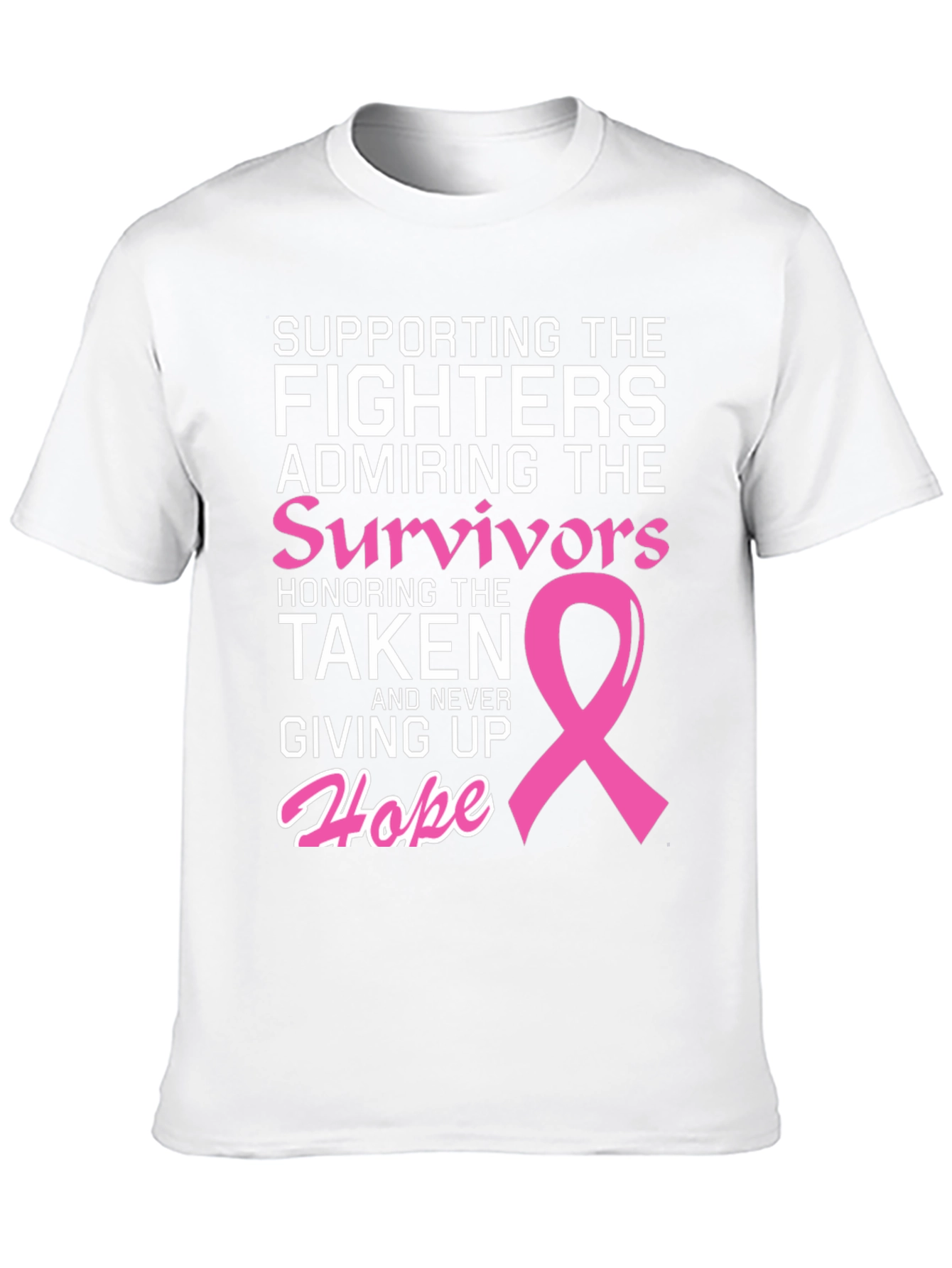 Breast Cancer Awareness T-Shirt: Fighters Survivors Hope