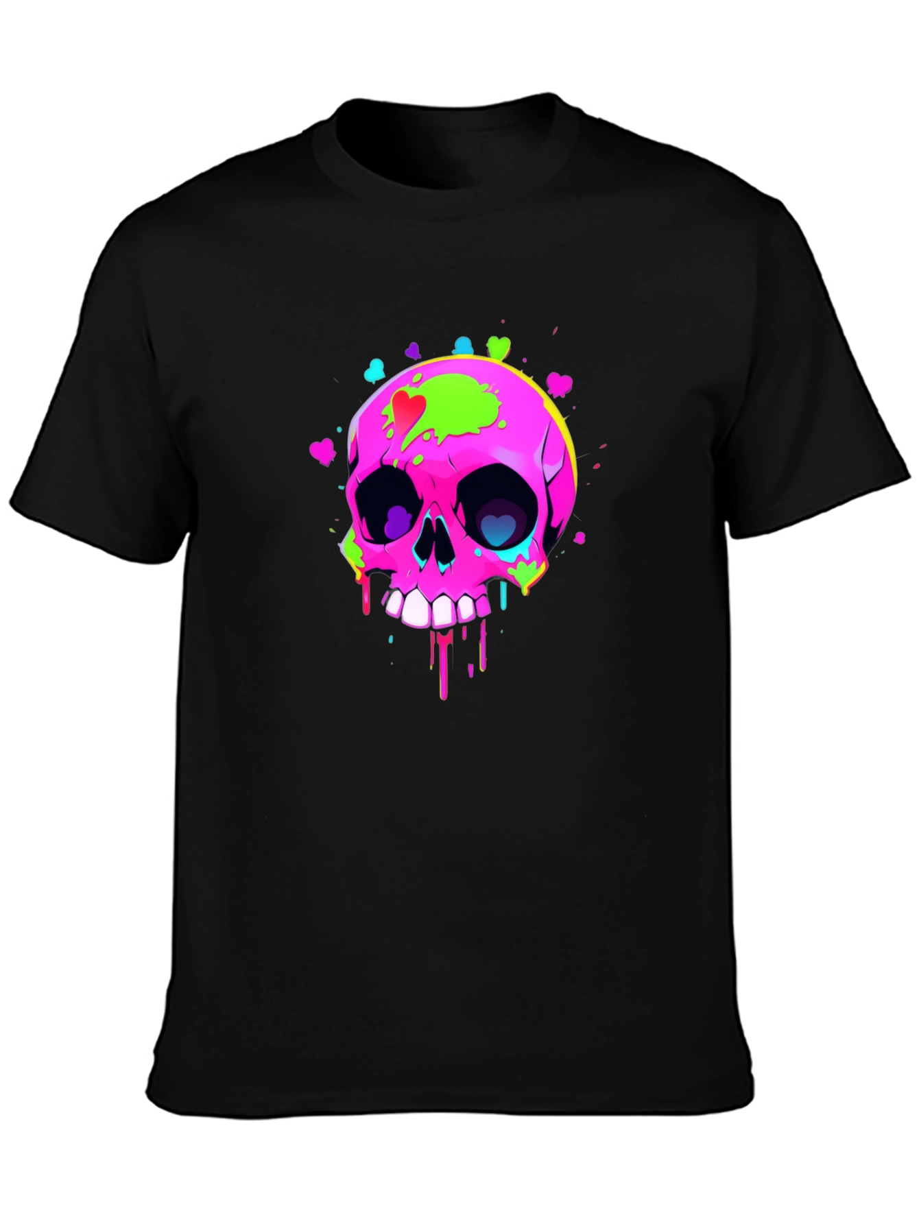 Skull Graphic T-Shirt - Mens Black Tee