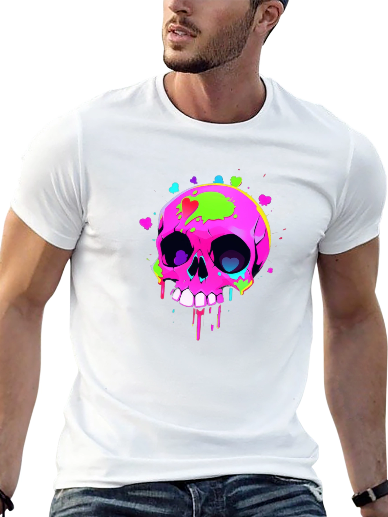 Skull Graphic T-Shirt - Mens Black Tee