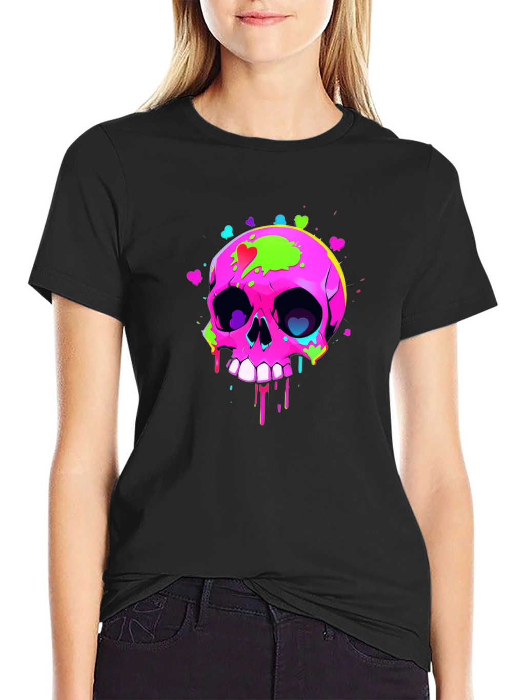 Skull Graphic T-Shirt - Mens Black Tee