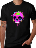 Skull Graphic T-Shirt - Mens Black Tee