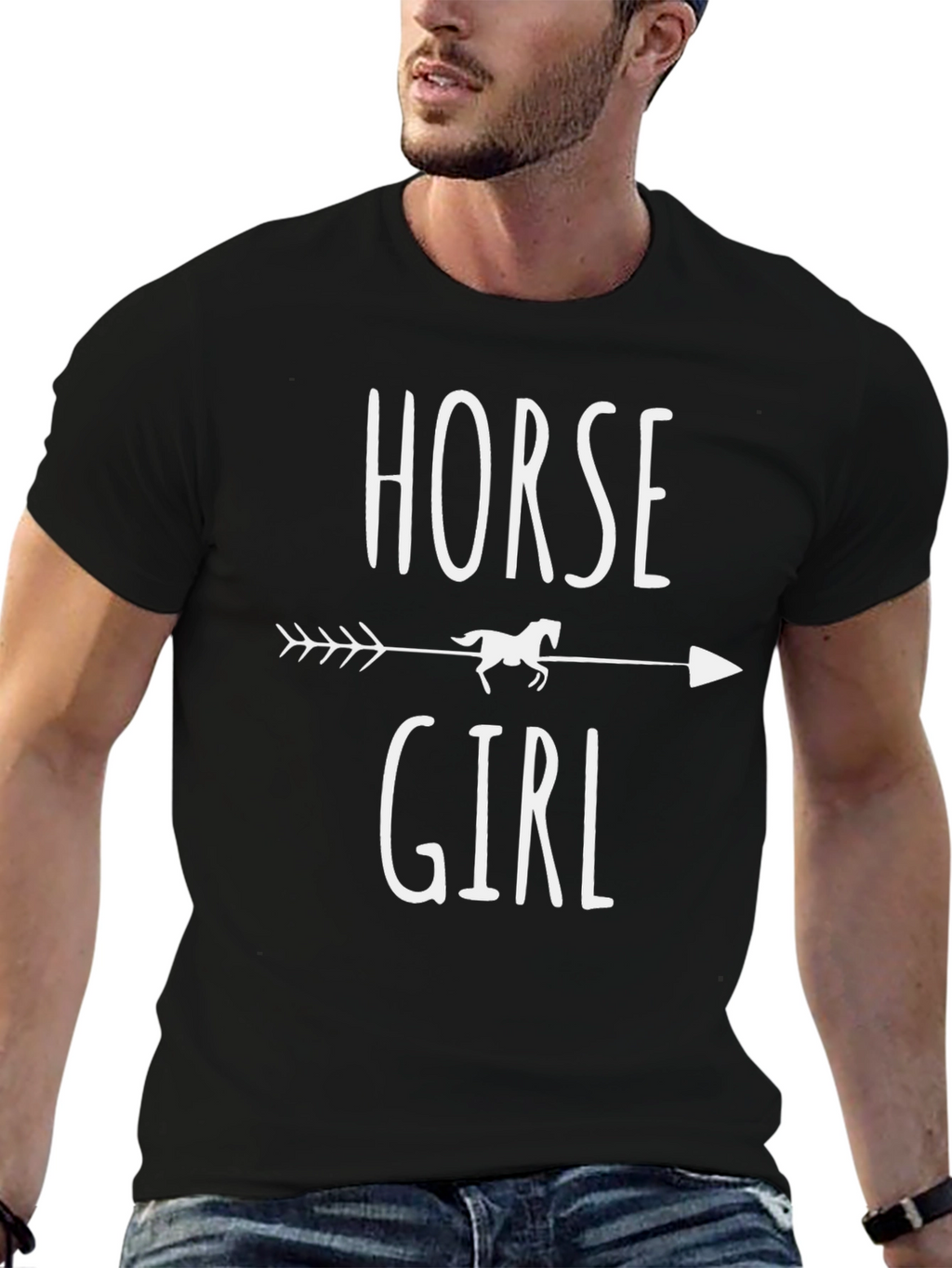 Horse Girl Arrow Graphic T-Shirt