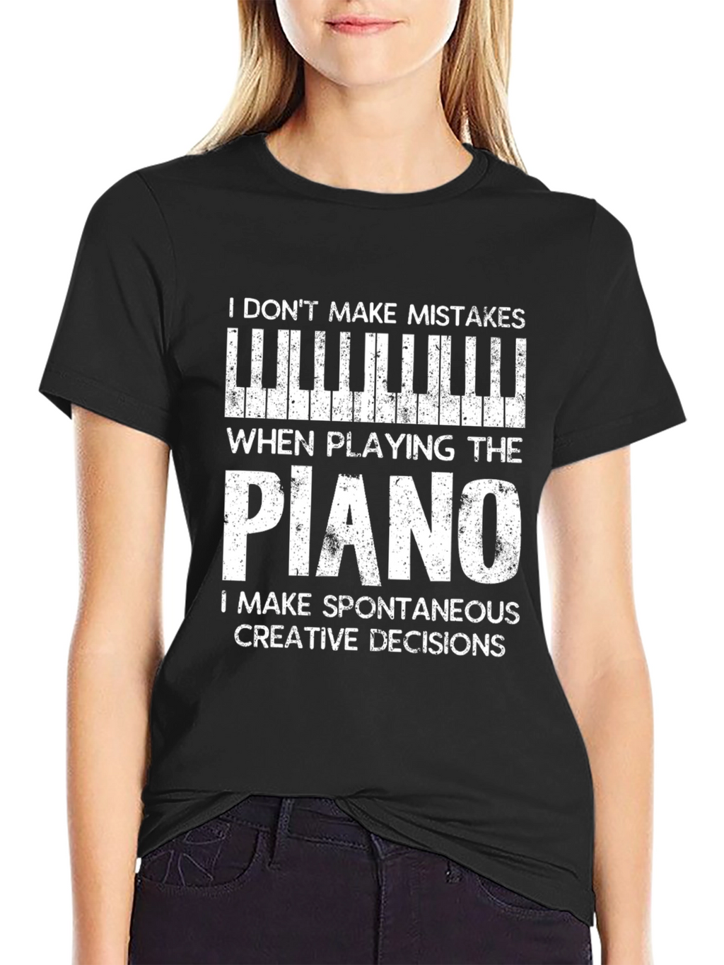 Funny Piano Player T-Shirt Creative Decisions
