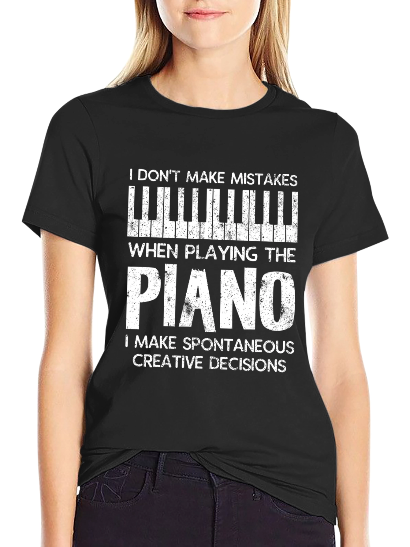 Funny Piano Player T-Shirt Creative Decisions