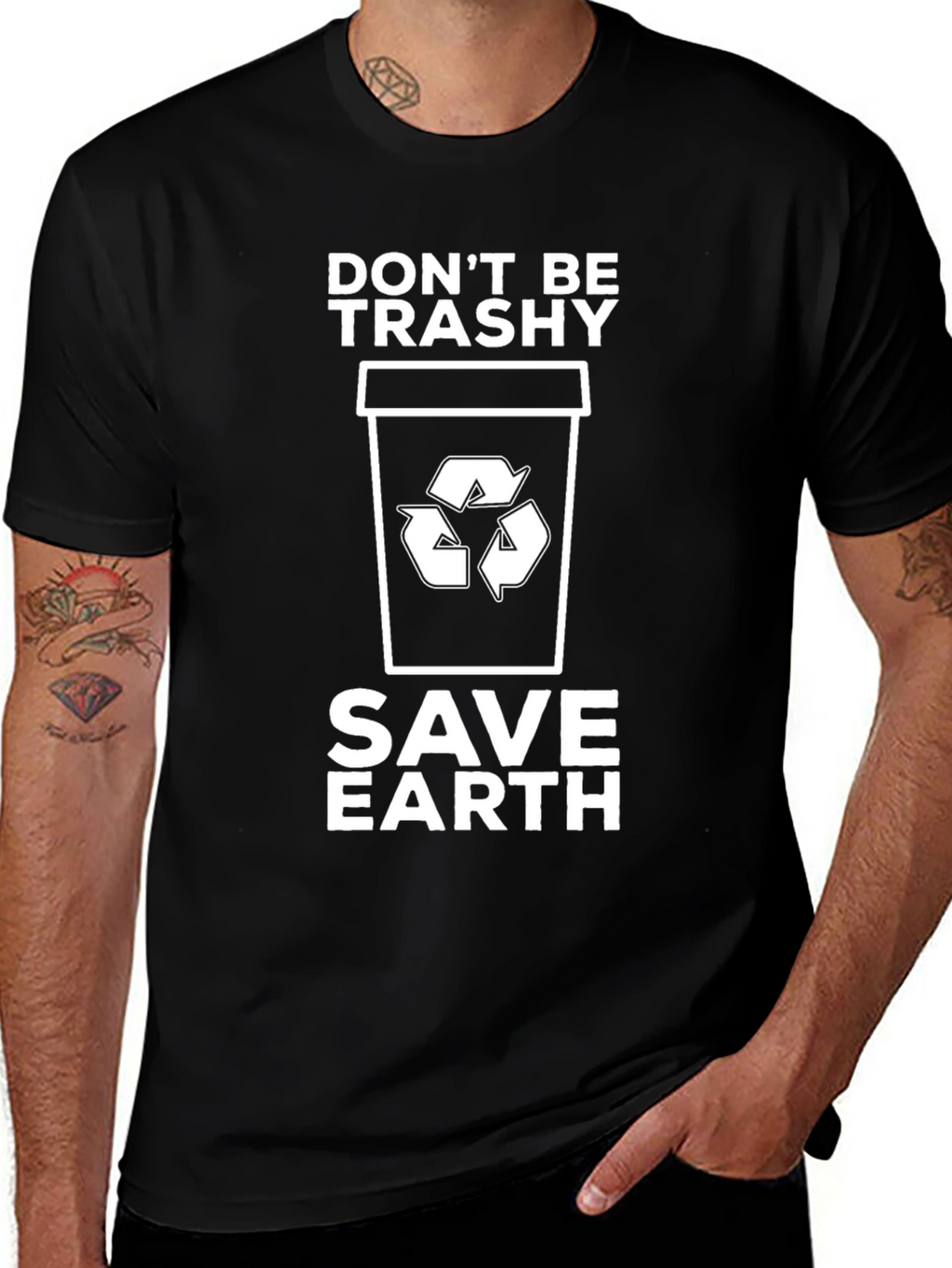 Eco-Friendly Dont Be Trashy Graphic Tee