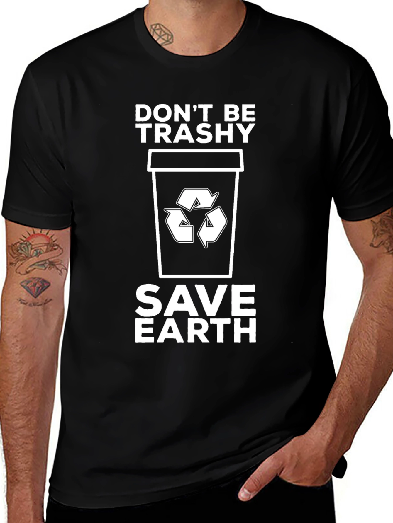 Eco-Friendly Dont Be Trashy Graphic Tee