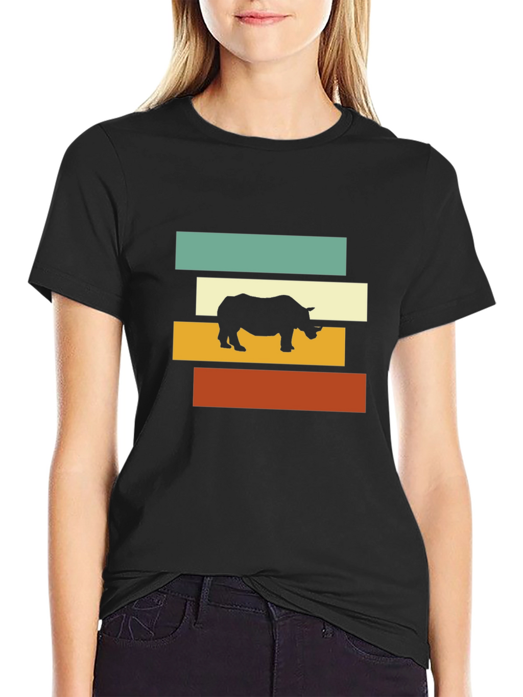 Retro Rhino Tee - Cool Graphic T-Shirt