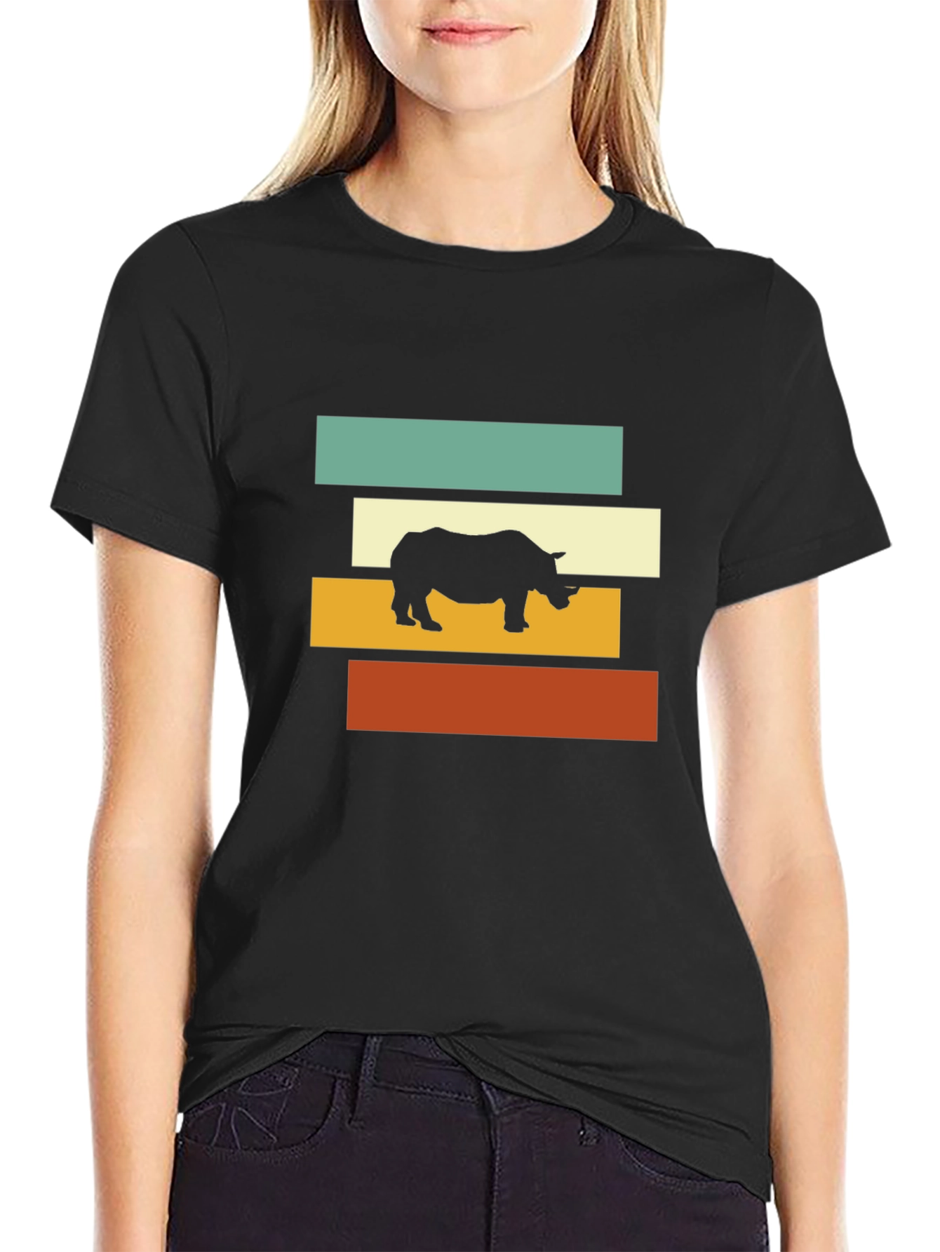 Retro Rhino Tee - Cool Graphic T-Shirt
