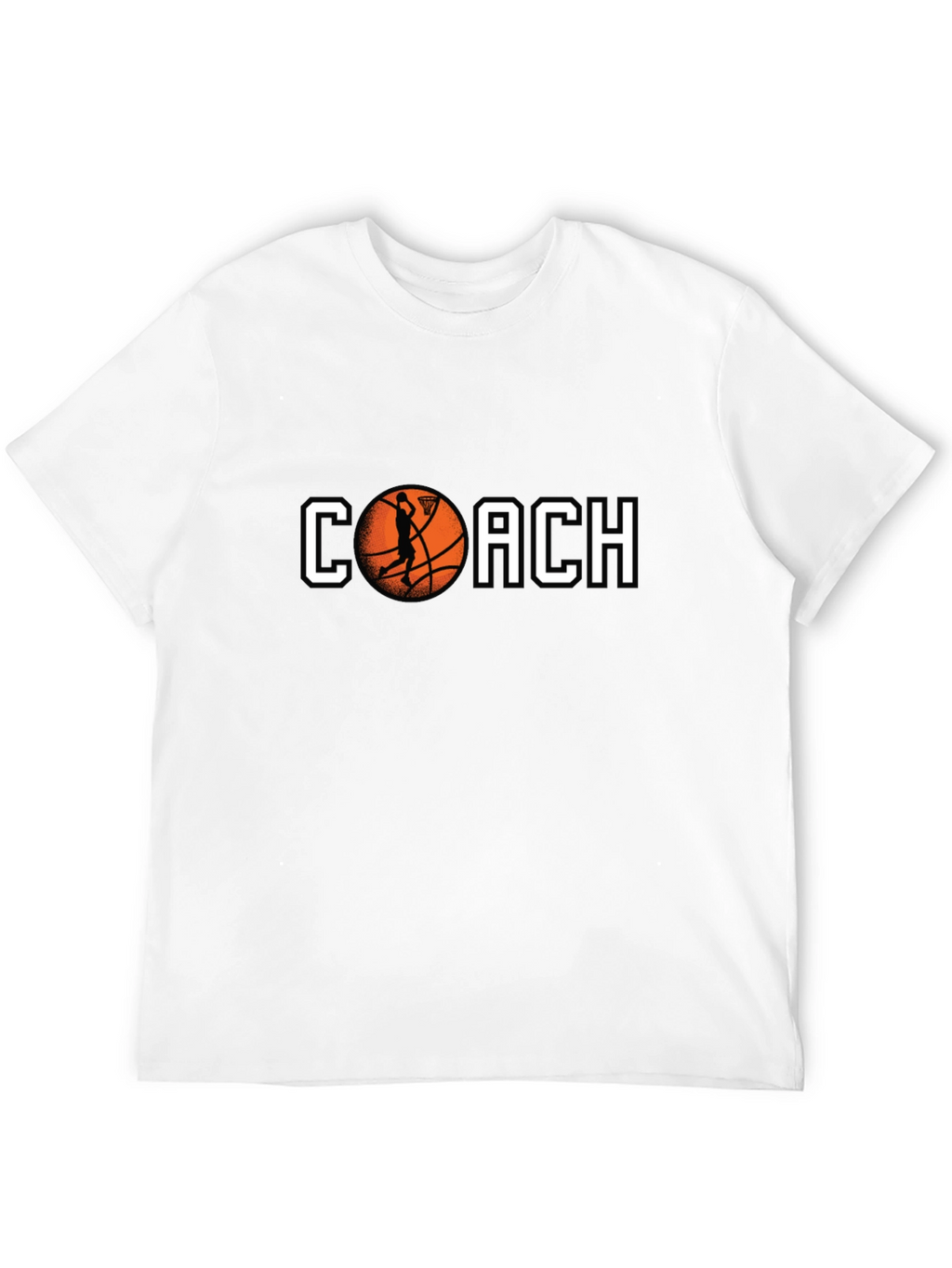 Basketball Coach Graphic Tee - Black Cotton T-Shirt
