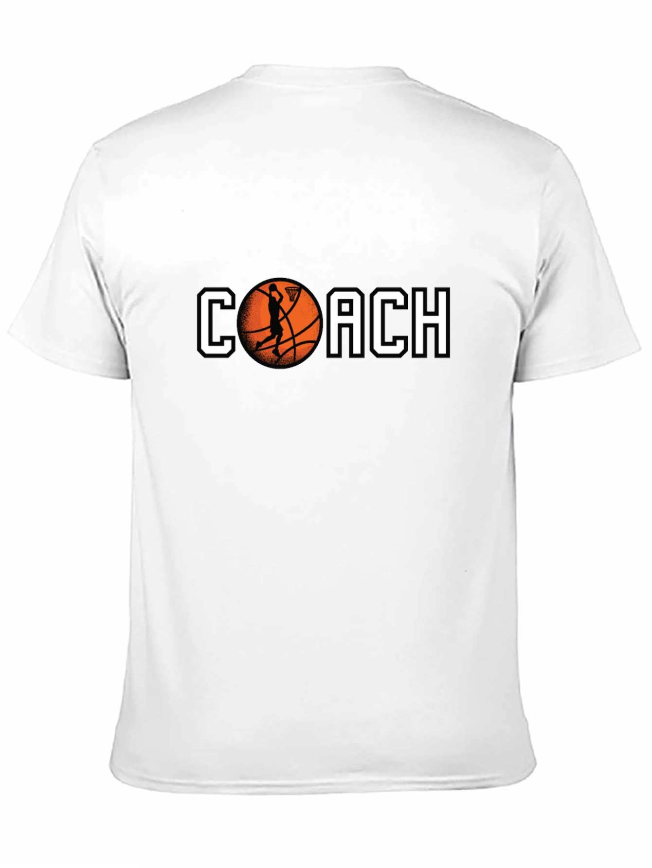 Basketball Coach Graphic Tee - Black Cotton T-Shirt