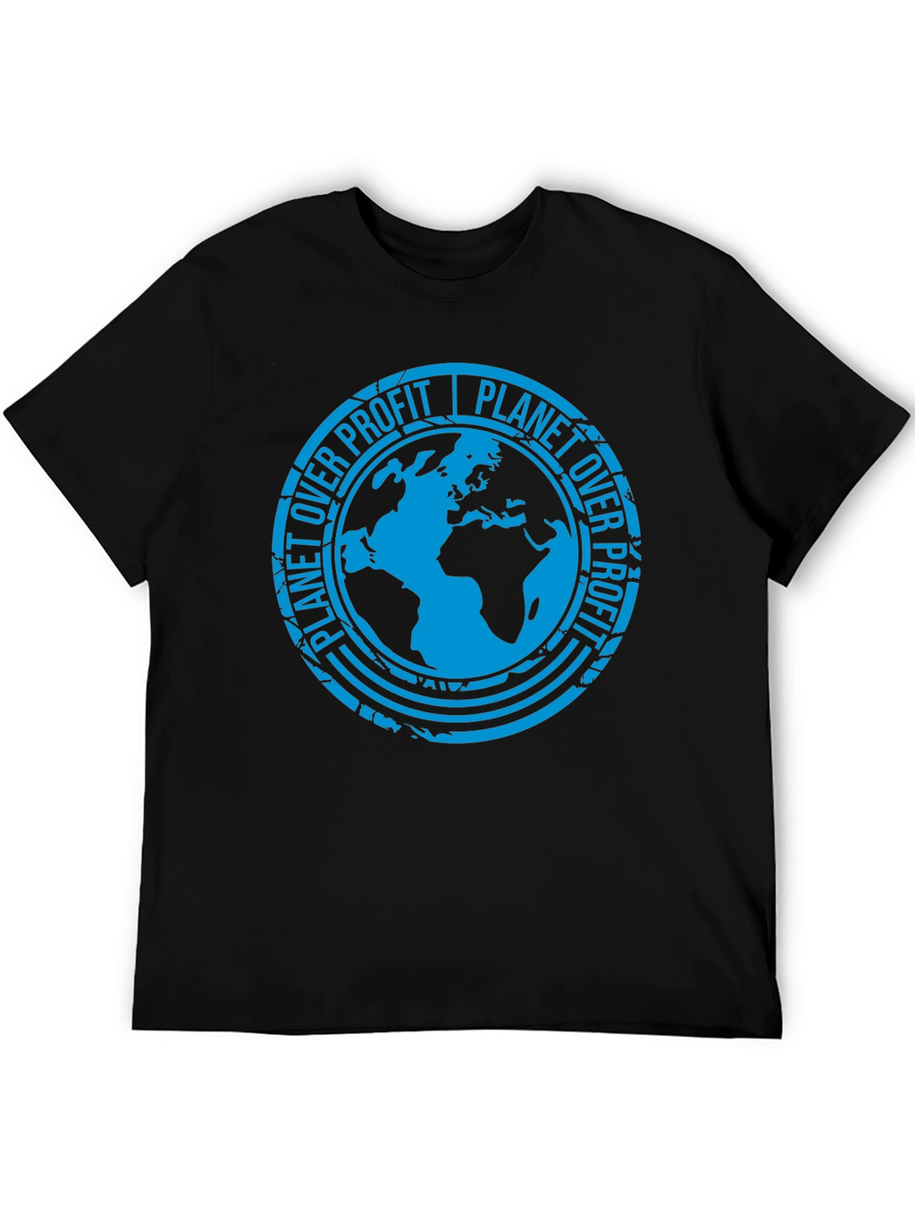 Planet Over Profit Black Graphic T-Shirt