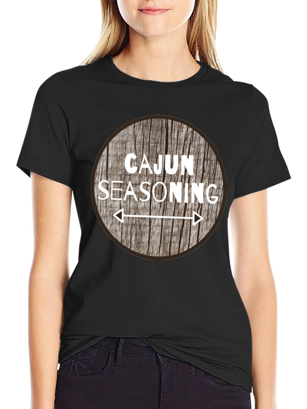 Cajun Seasoning Graphic T-Shirt - Round Wood Design