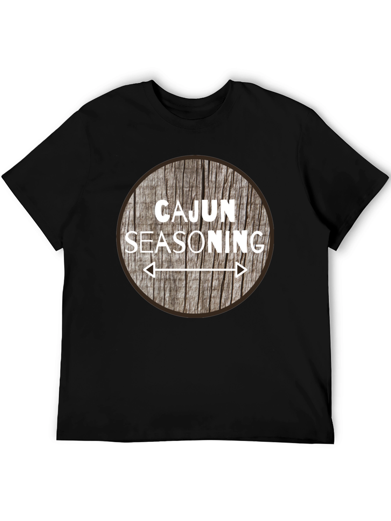 Cajun Seasoning Graphic T-Shirt - Round Wood Design