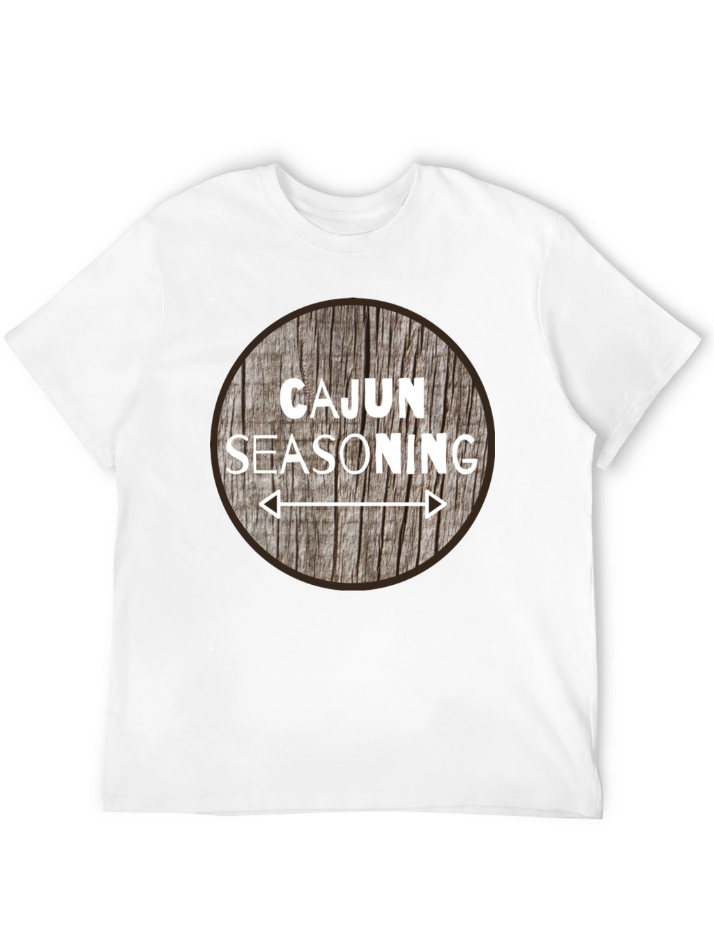 Cajun Seasoning Graphic T-Shirt - Round Wood Design