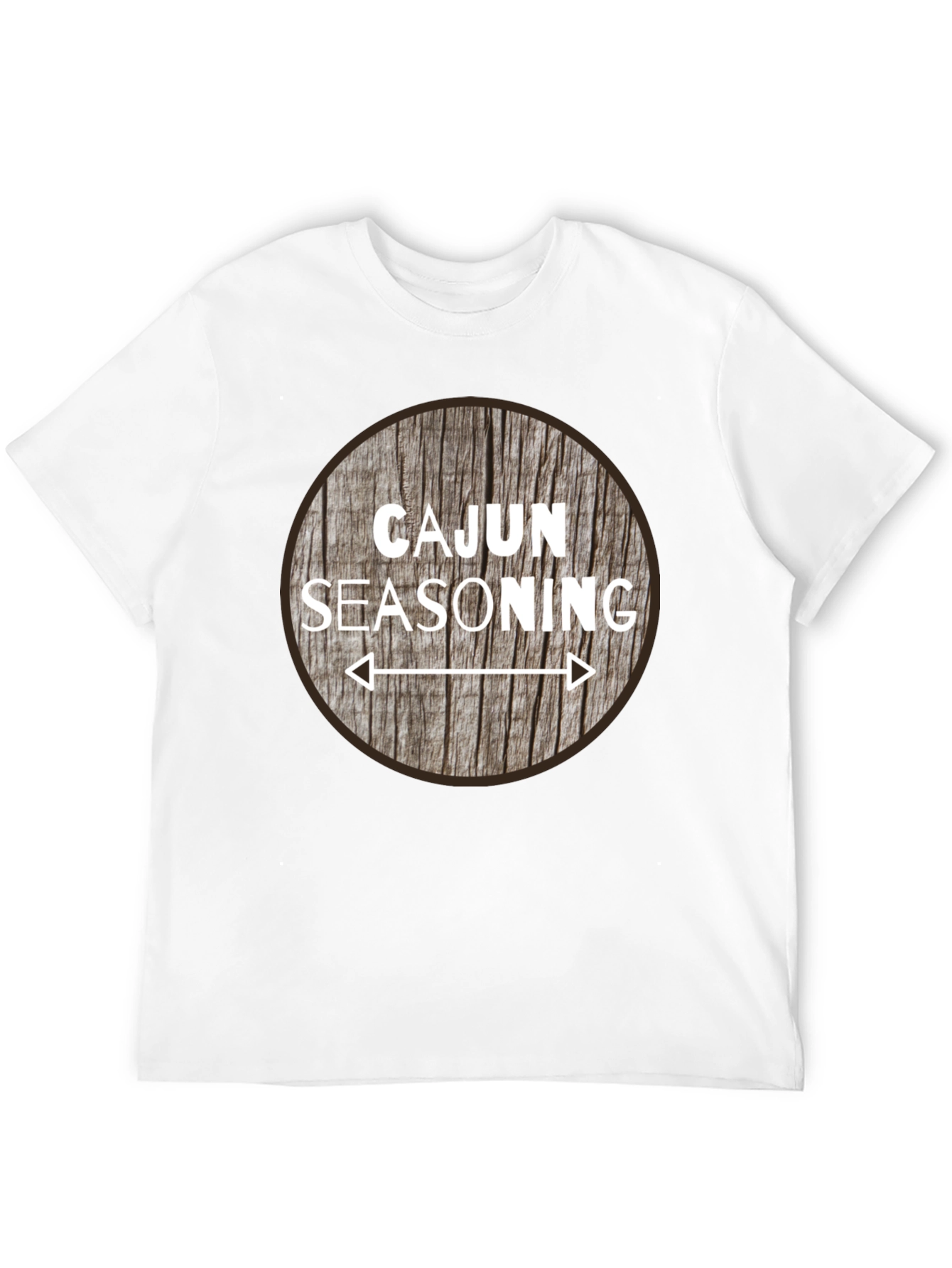 Cajun Seasoning Graphic T-Shirt - Round Wood Design
