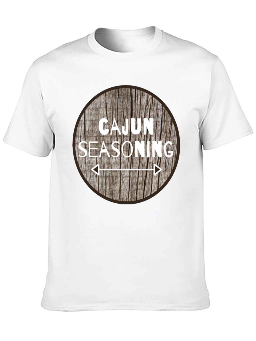 Cajun Seasoning Graphic T-Shirt - Round Wood Design
