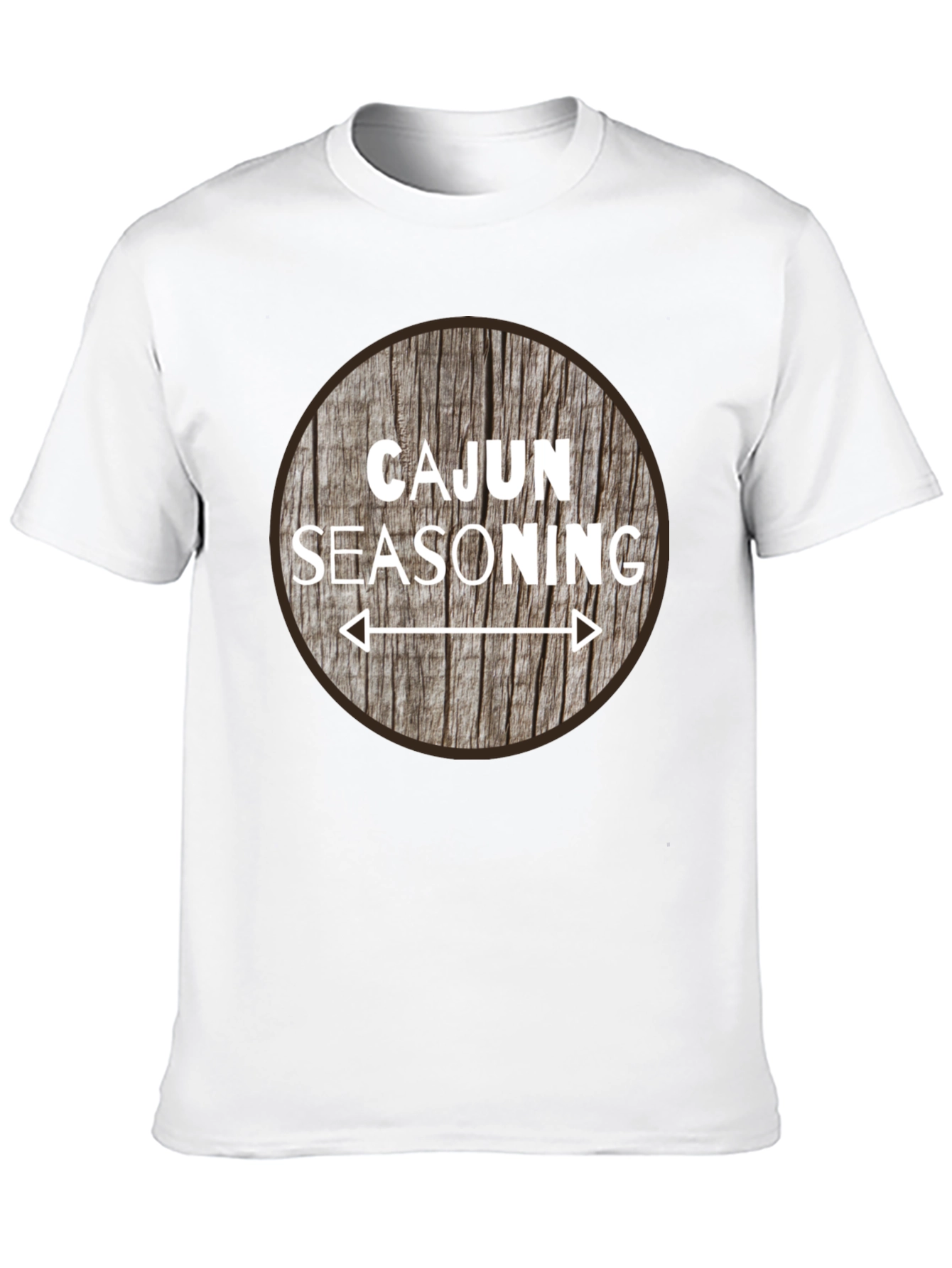 Cajun Seasoning Graphic T-Shirt - Round Wood Design