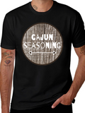 Cajun Seasoning Graphic T-Shirt - Round Wood Design