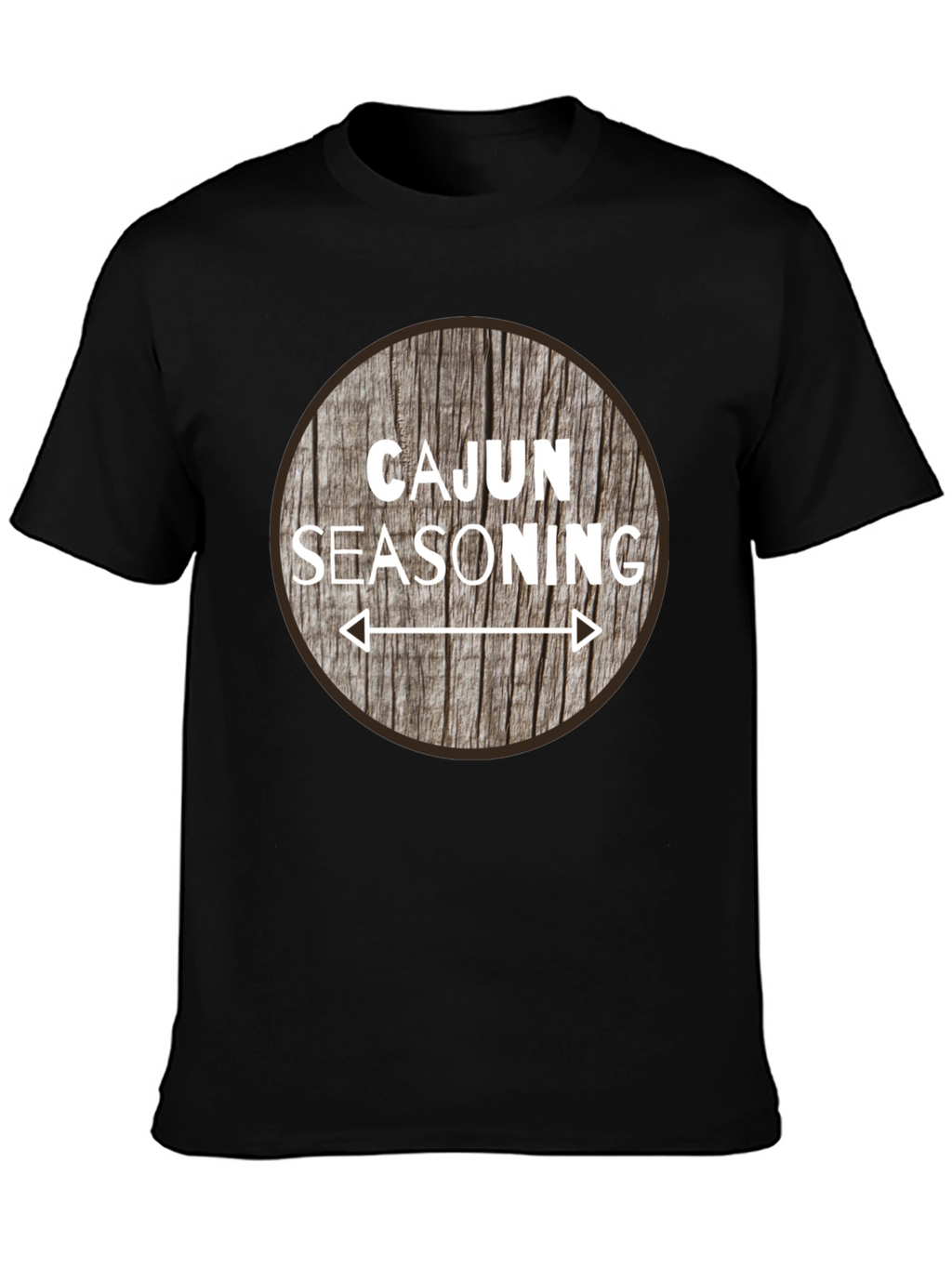 Cajun Seasoning Graphic T-Shirt - Round Wood Design